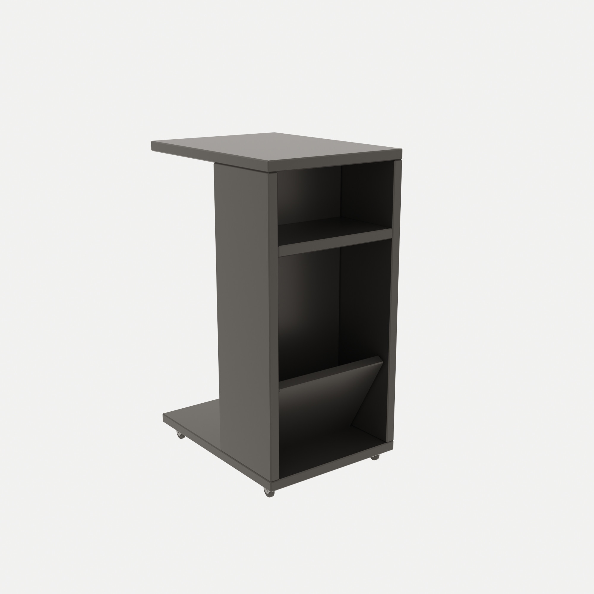 Filinta Side Table Wood Veneer Anthracite