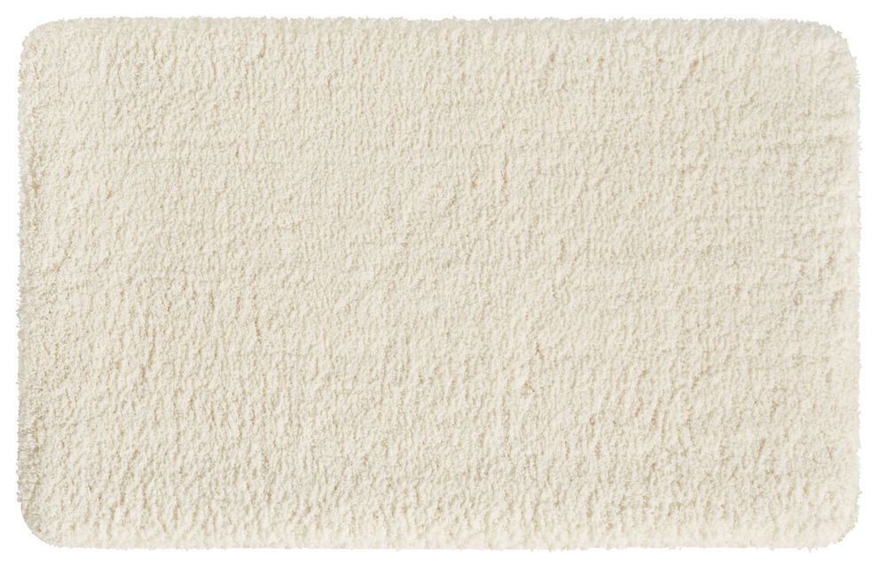 Flauschige Hochflor Badematte Creme