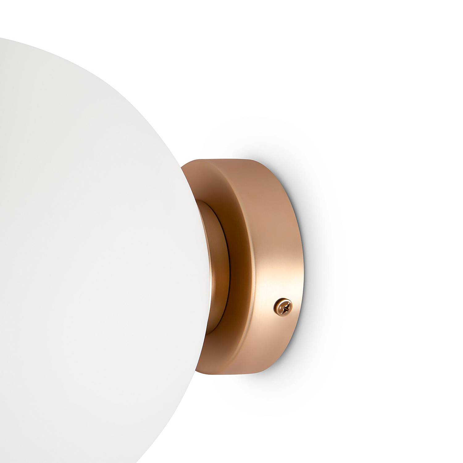 Wall lamp 1-light frosted glass metal