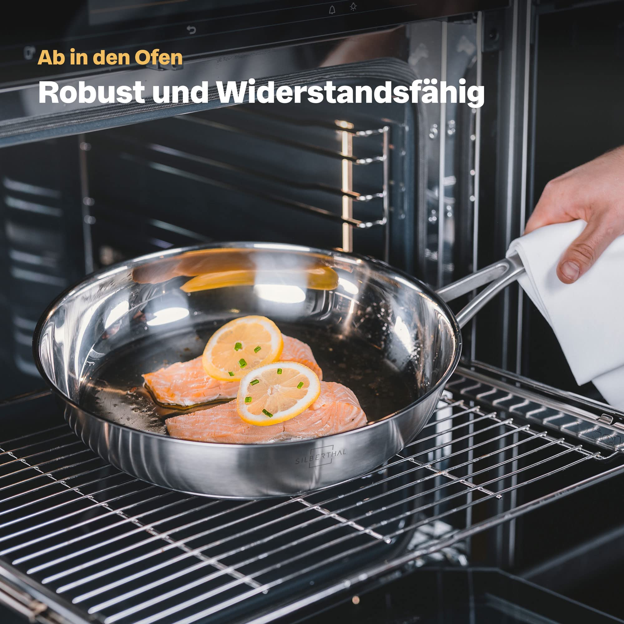 Pfanne Unbeschichtet Edelstahl Silber Ø 28 cm