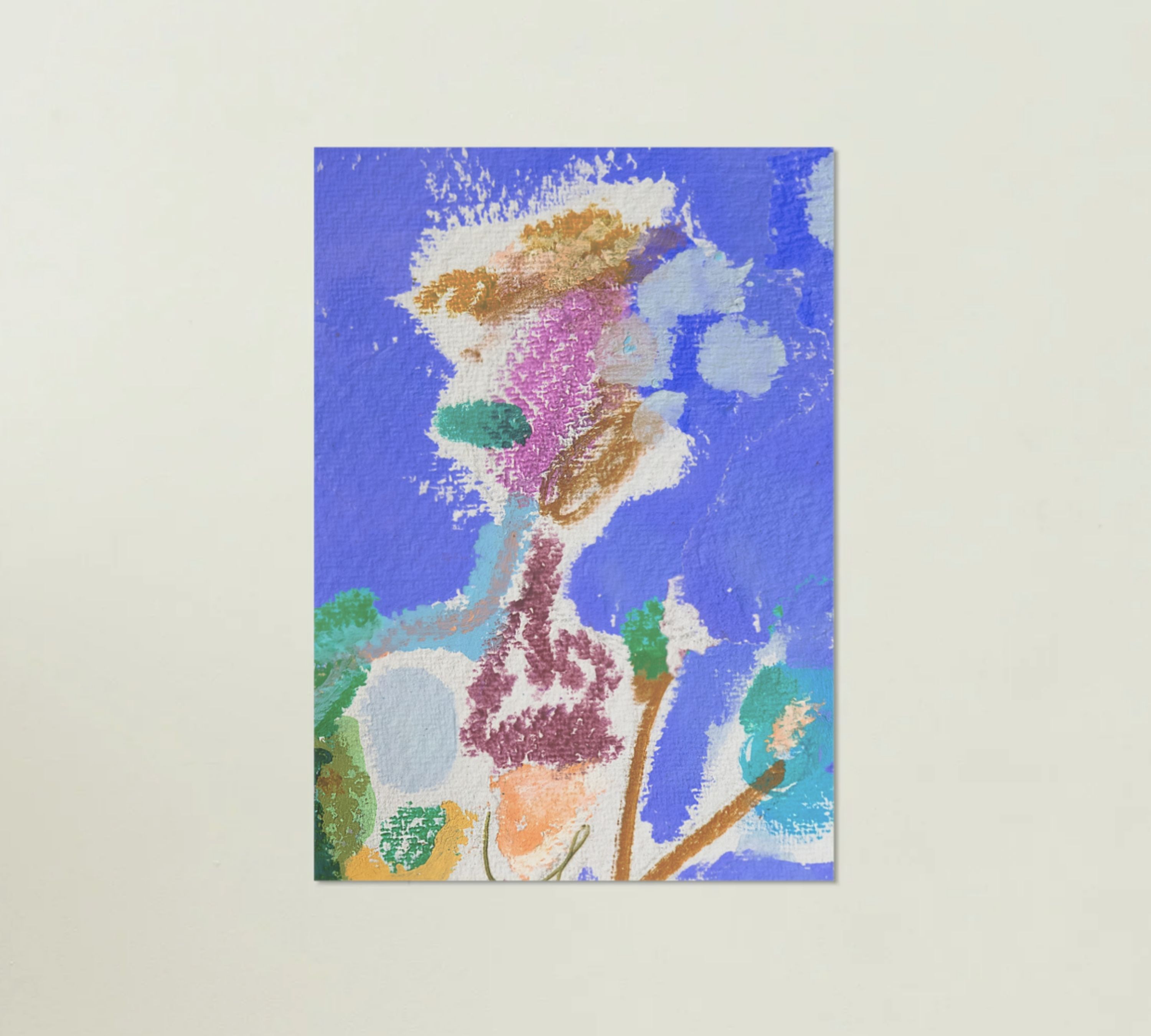 Lady Blau Art printMulticolor