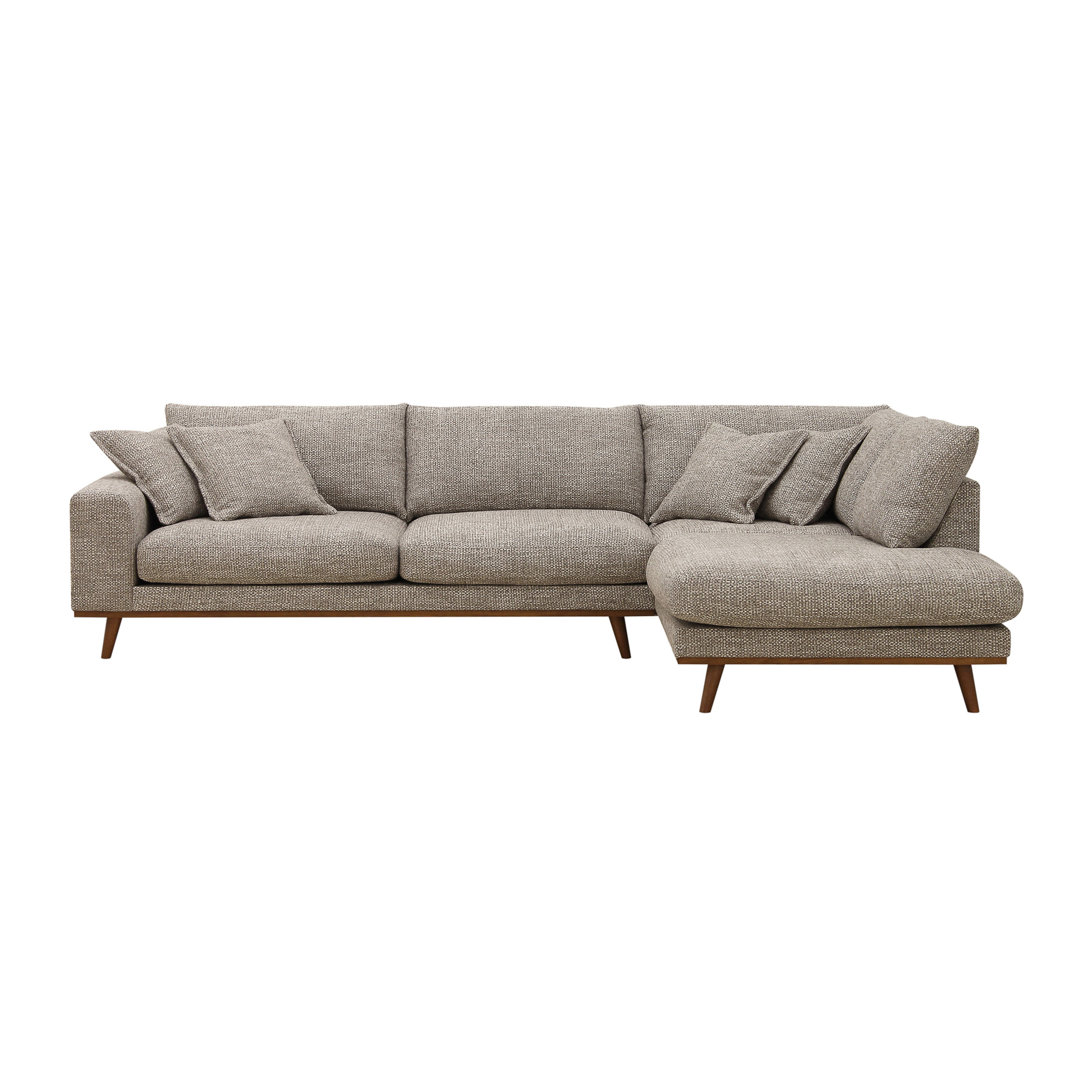 Corner Sofa Harper 3-Seater Right Light Brown