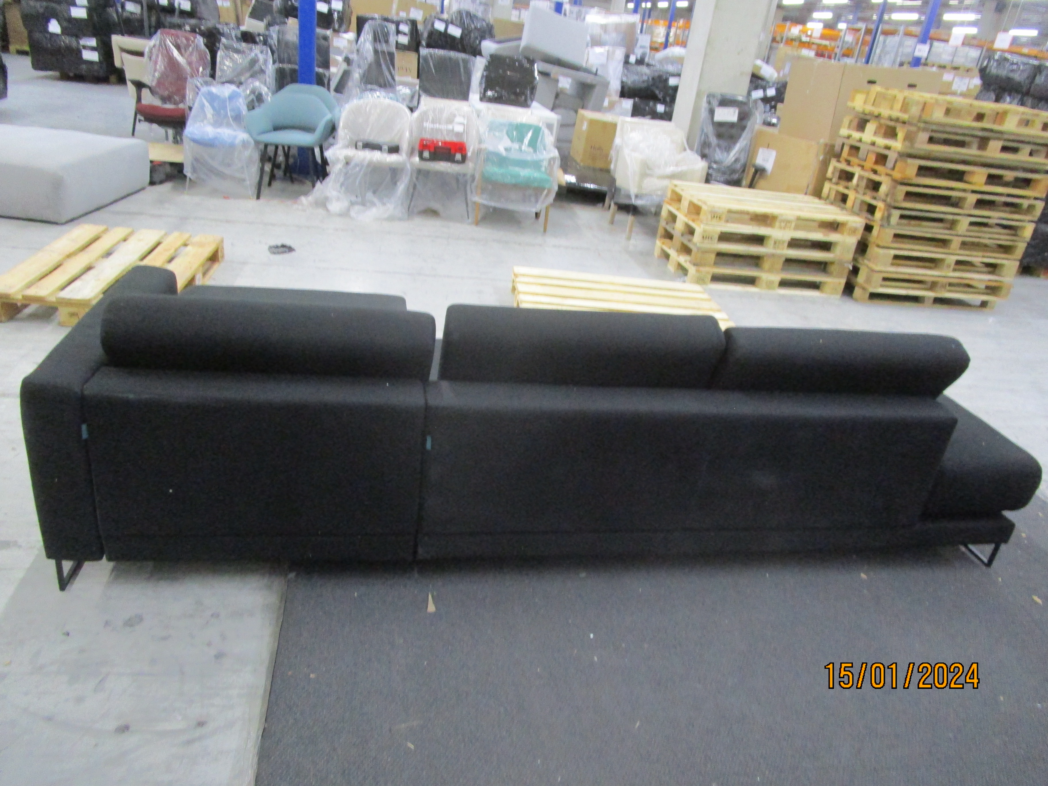 Tyme Sofa Récamiere Rechts Feingewebe Anthrazit