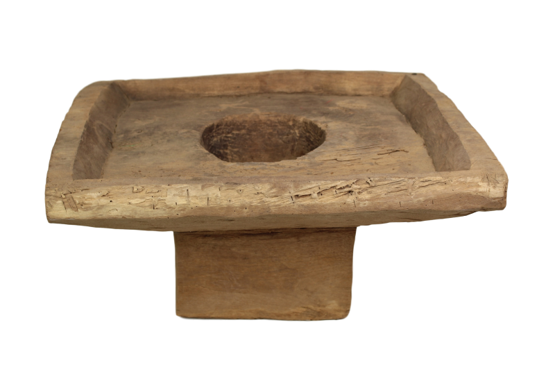 Dekorative Lumpang Teakholz Braun