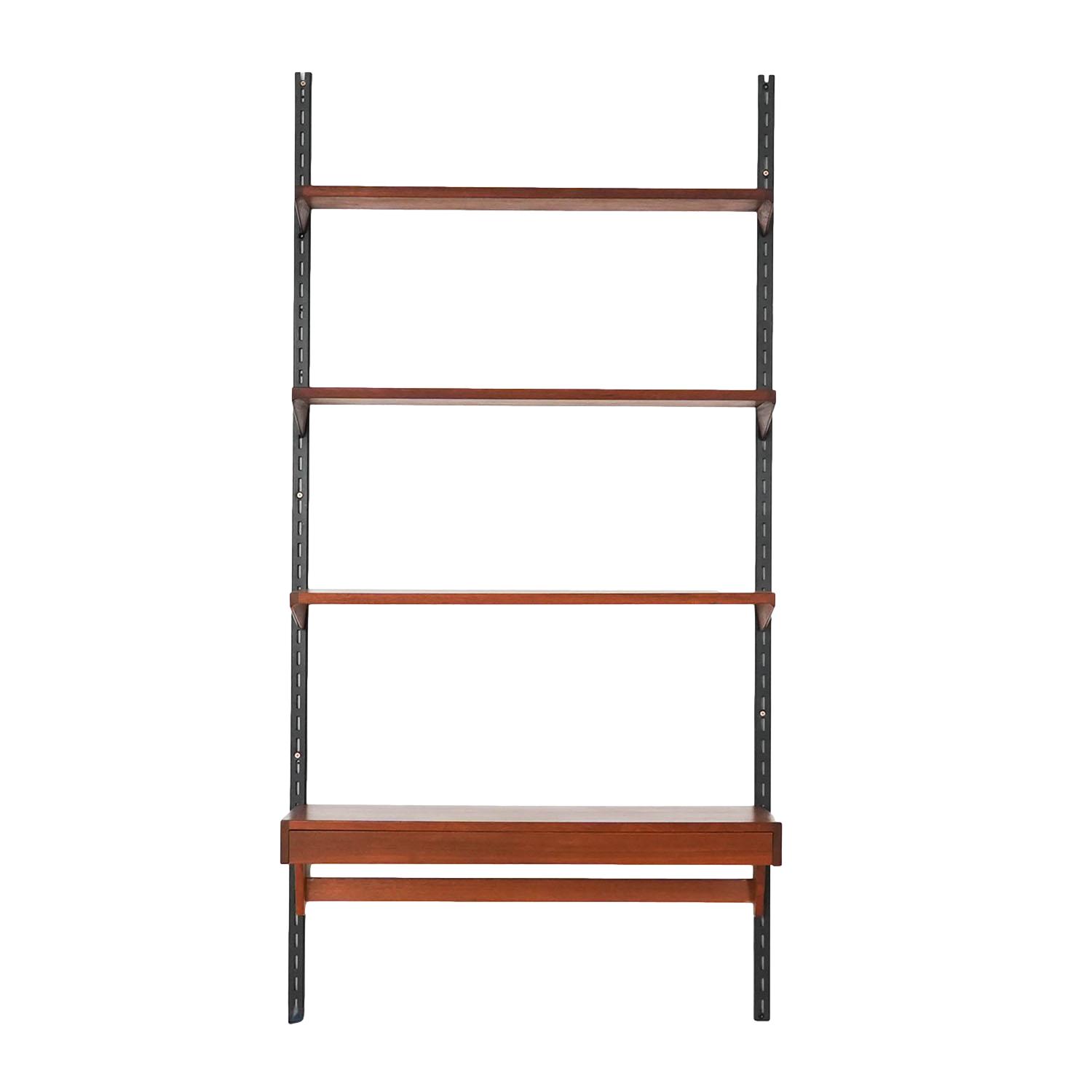 Modular teak shelving unit 1960s
