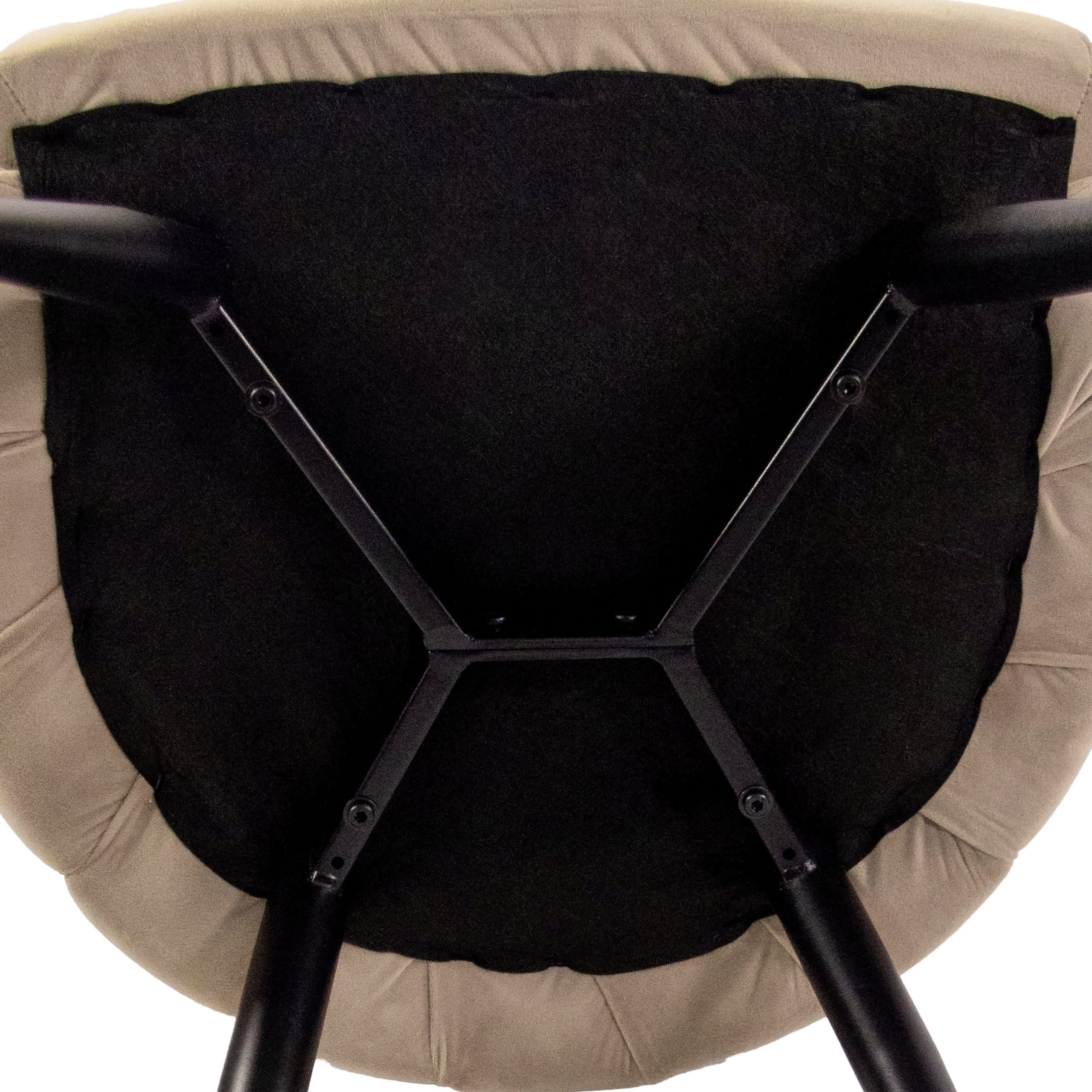 SCALLORE Dining chair in shell shape velvet light brown