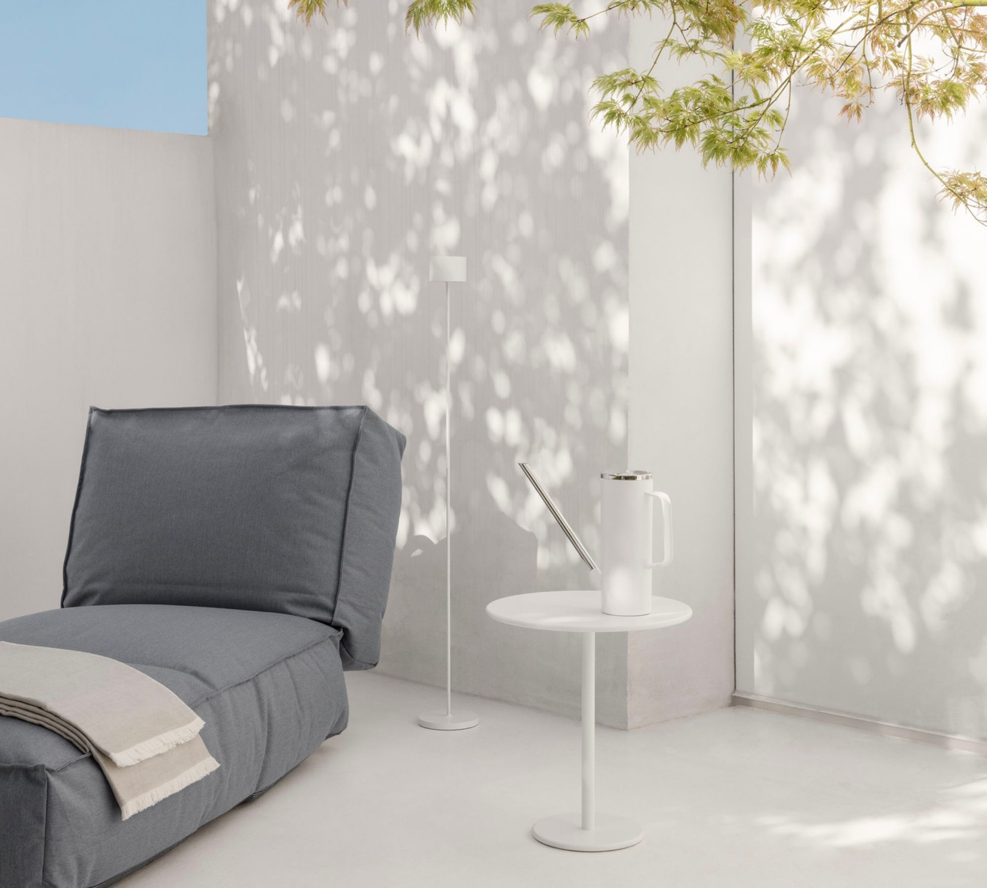 Farol Mobile LED-Stehleuchte Kabellos Weiß 66127