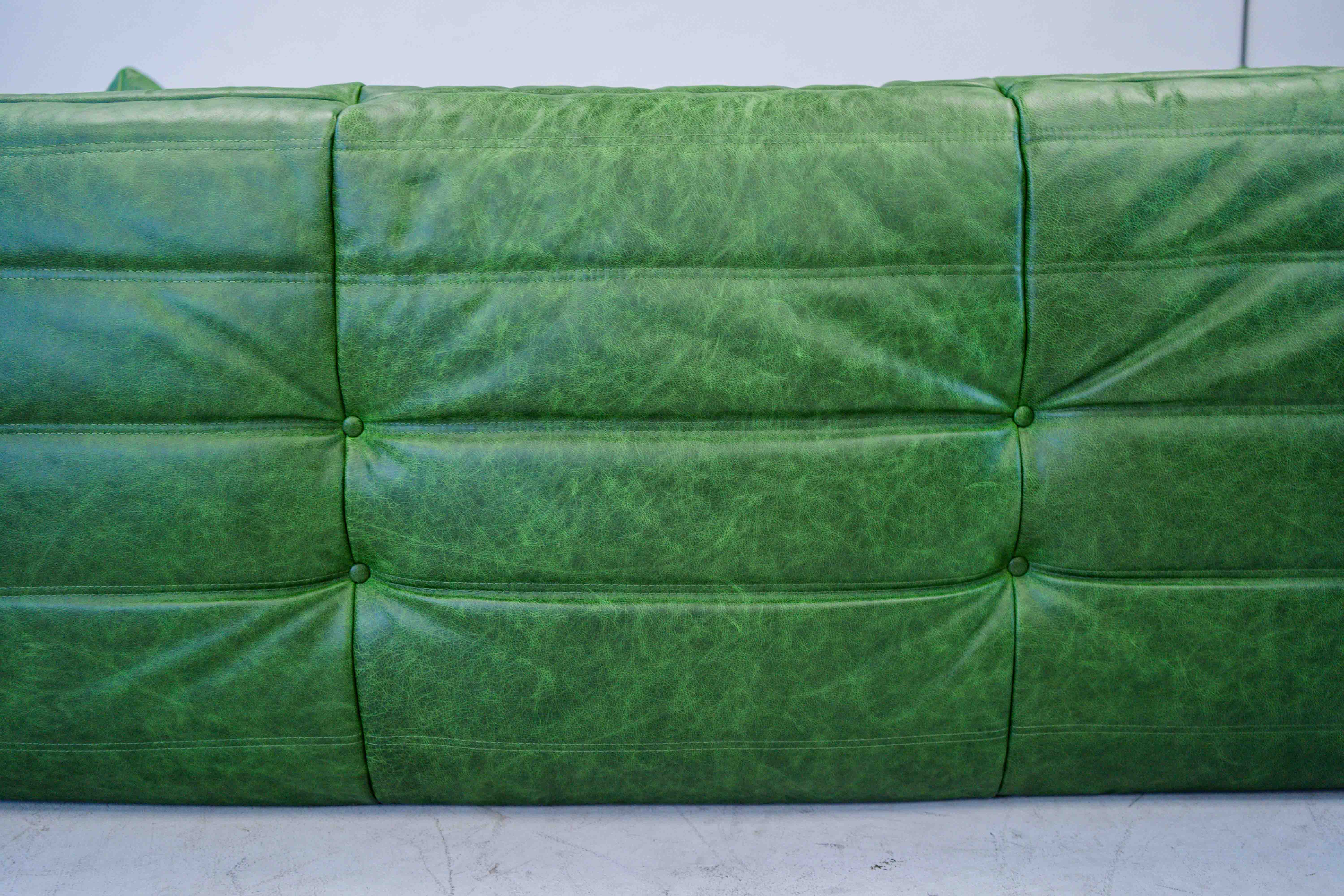 Togo Sofa 2-seater with armrest Pull-Up-Leather Green