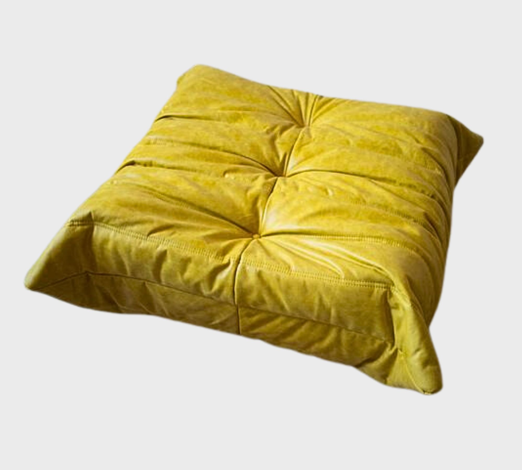 Togo Ottoman Pull-Up Leather Yellow