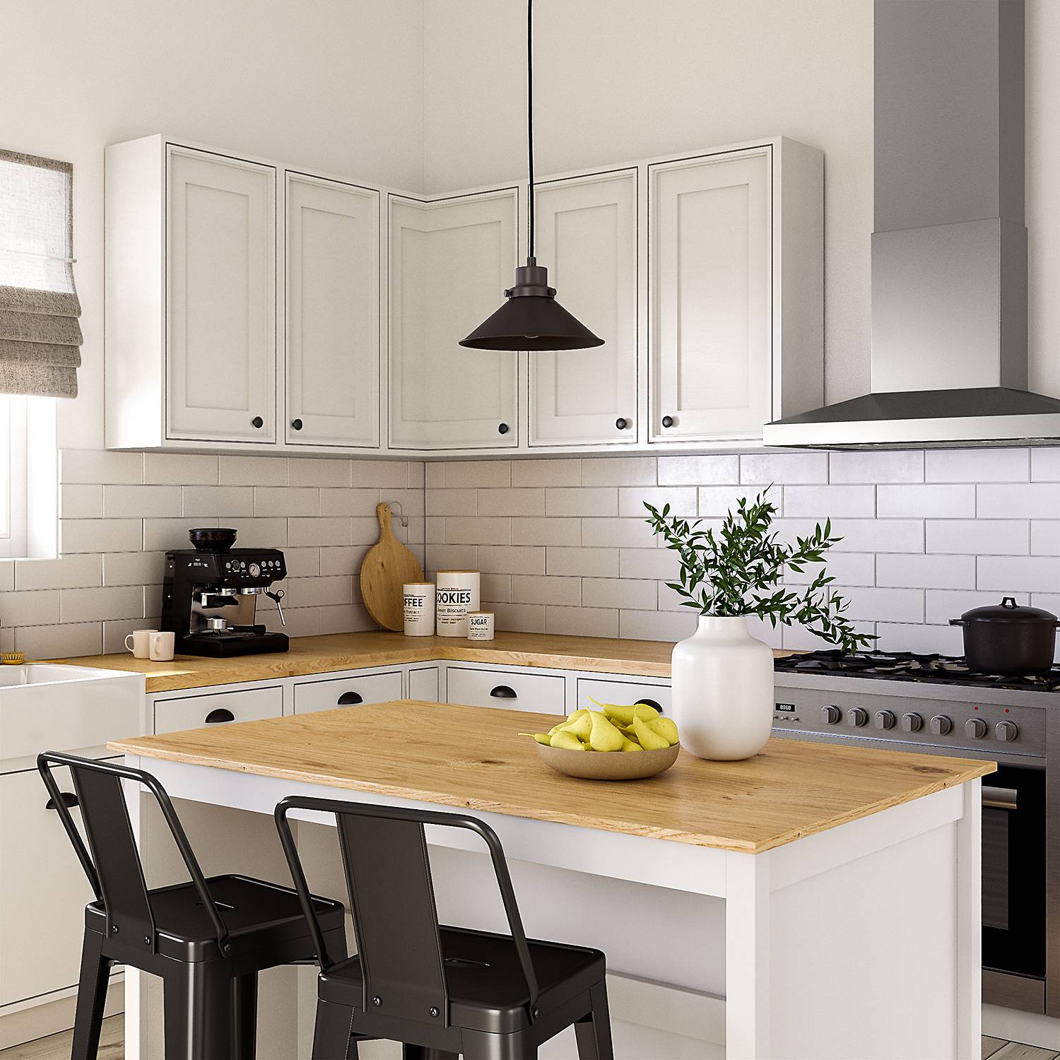 Pendant lamp Alaska 1-light Black