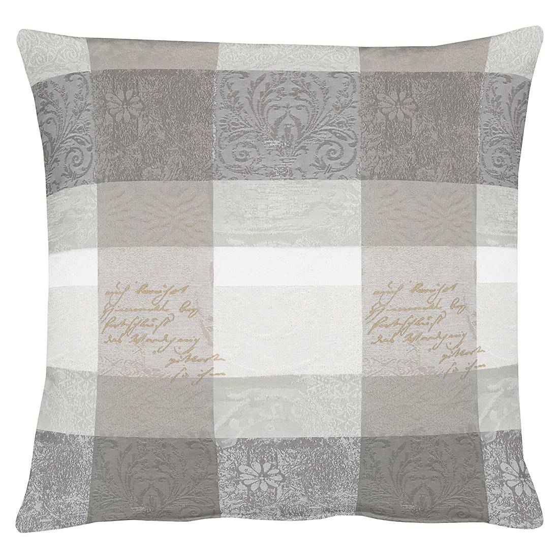 Pillowcase Country Home V White Grey 49 x 49 cm