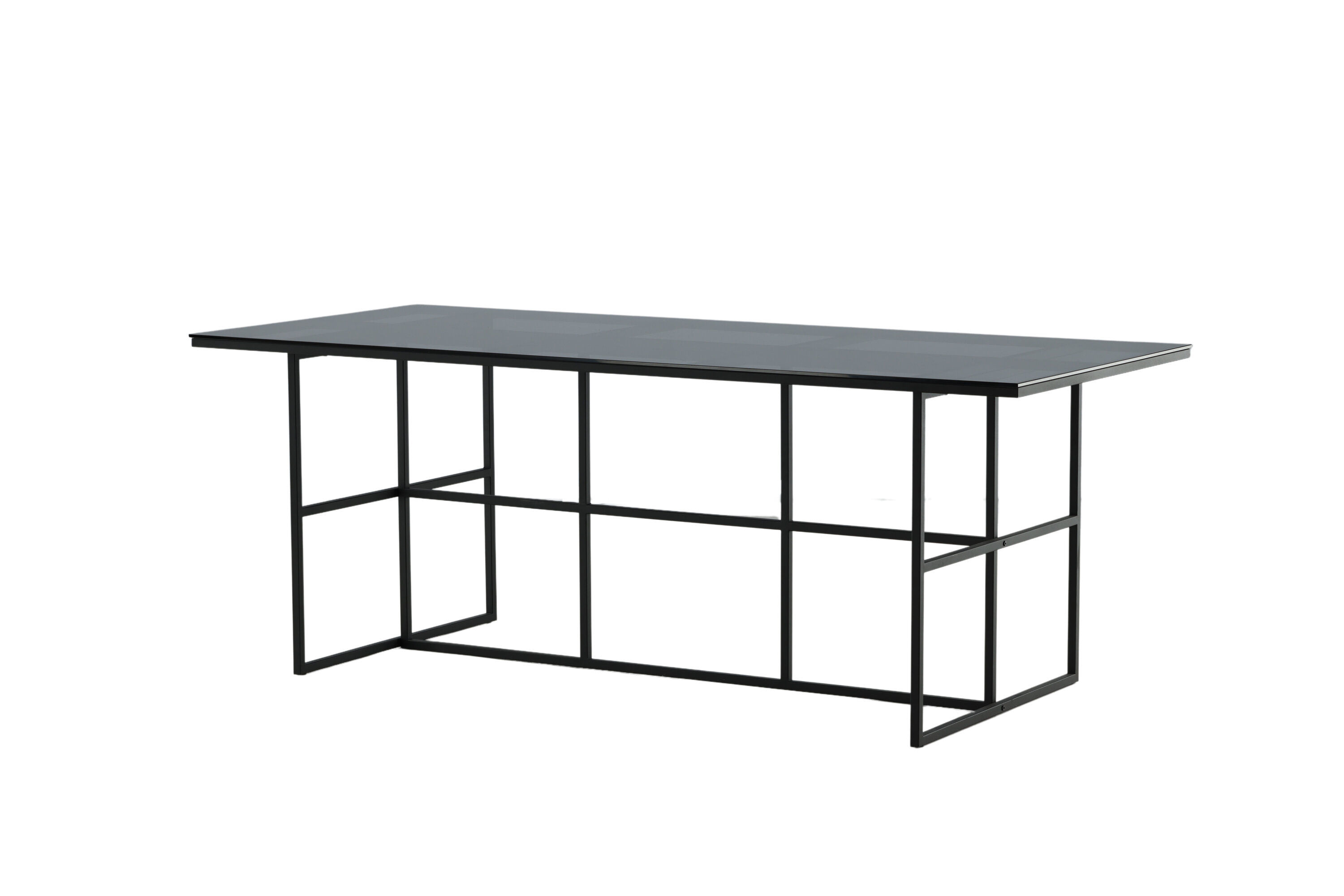Leif Dining Table Black Smoked Glass