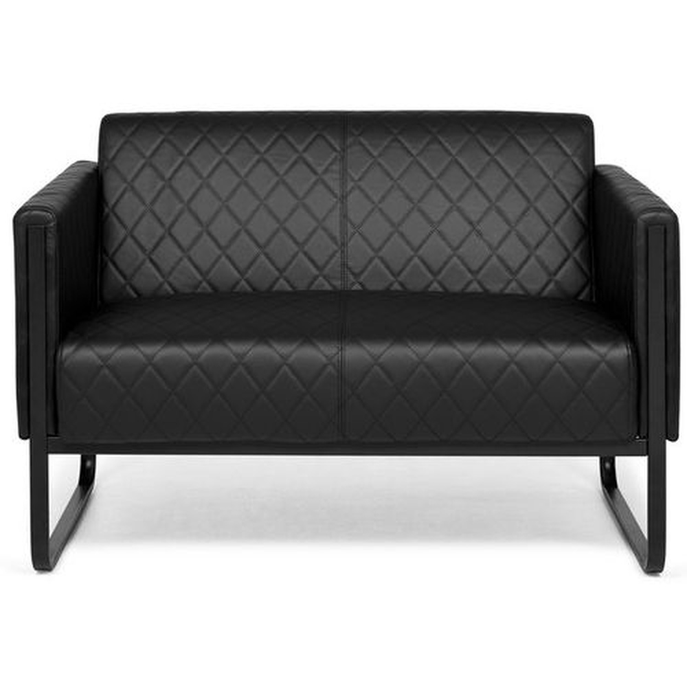 ARUBA BLACK  2-Sitzer Sofa Kunstleder Schwarz