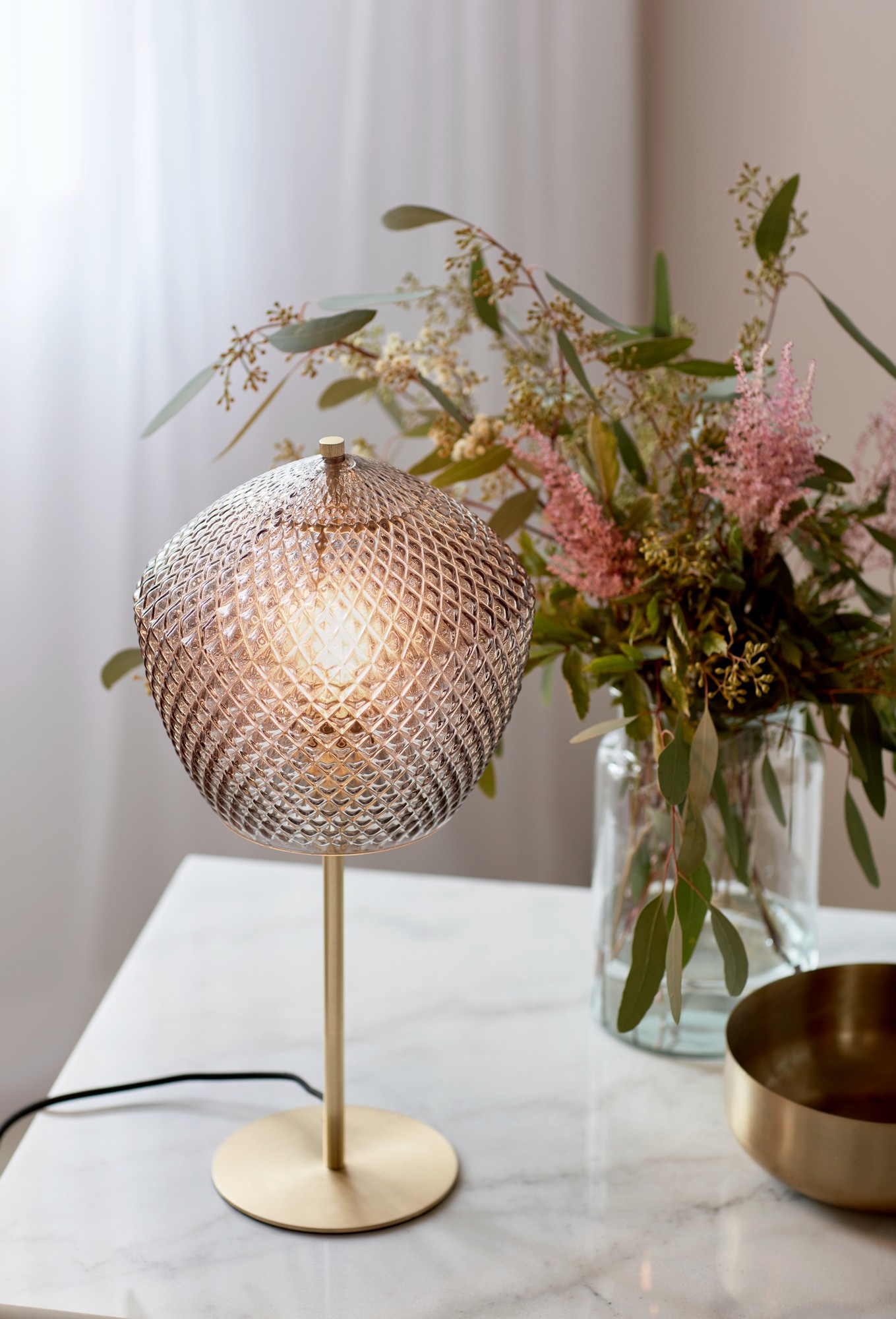 Orbiform Table lamp Brass
