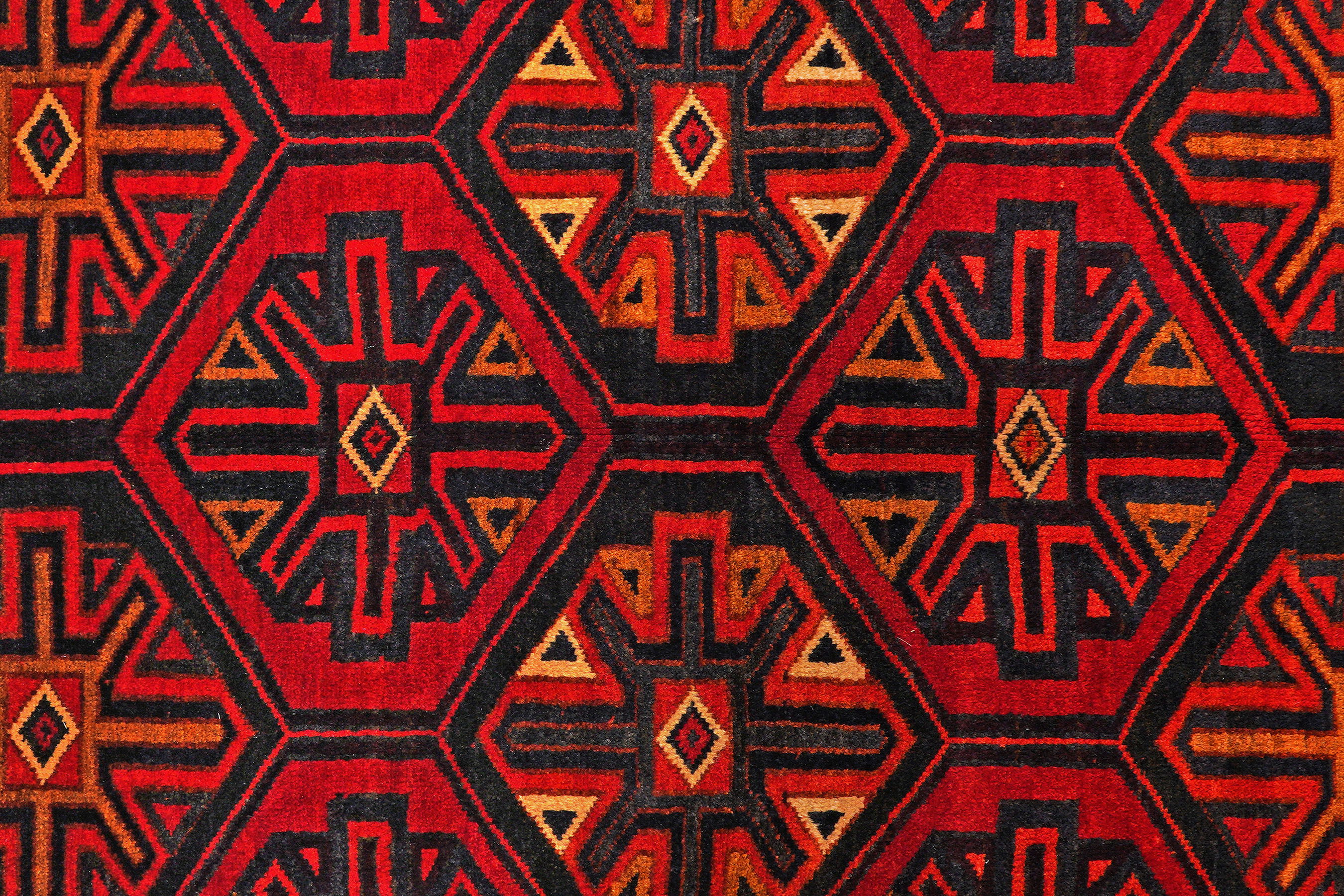 Lori Teppich Wolle Rot