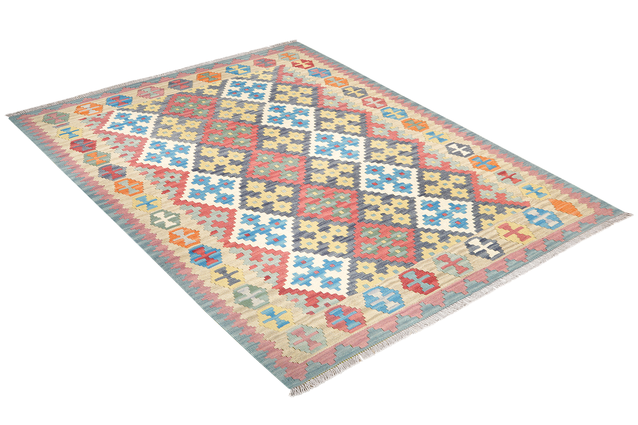 Kelim Gashgai Wool Multicolored