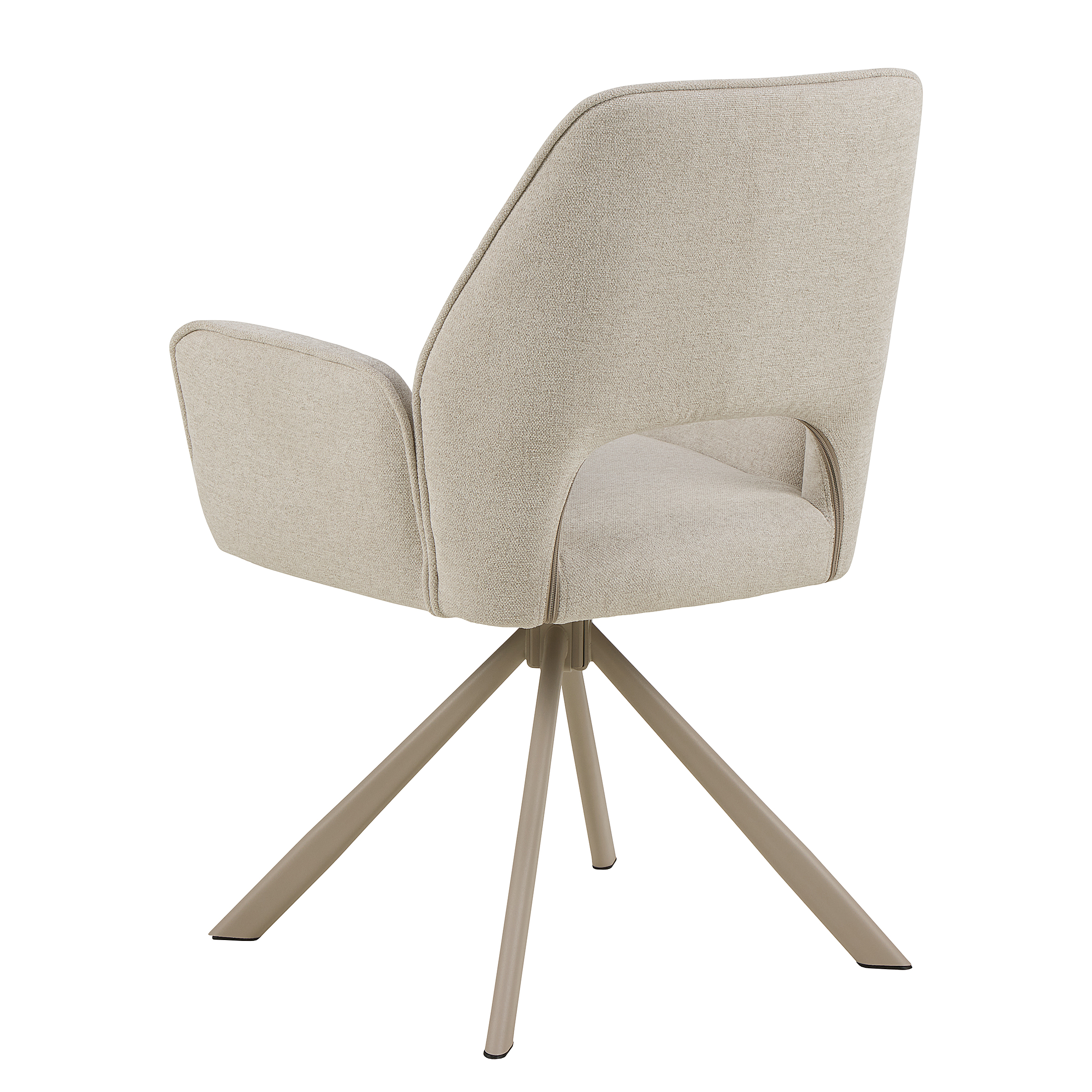 2x Sigio Armlehnenstuhl-Set Webstoff Aphra Beige