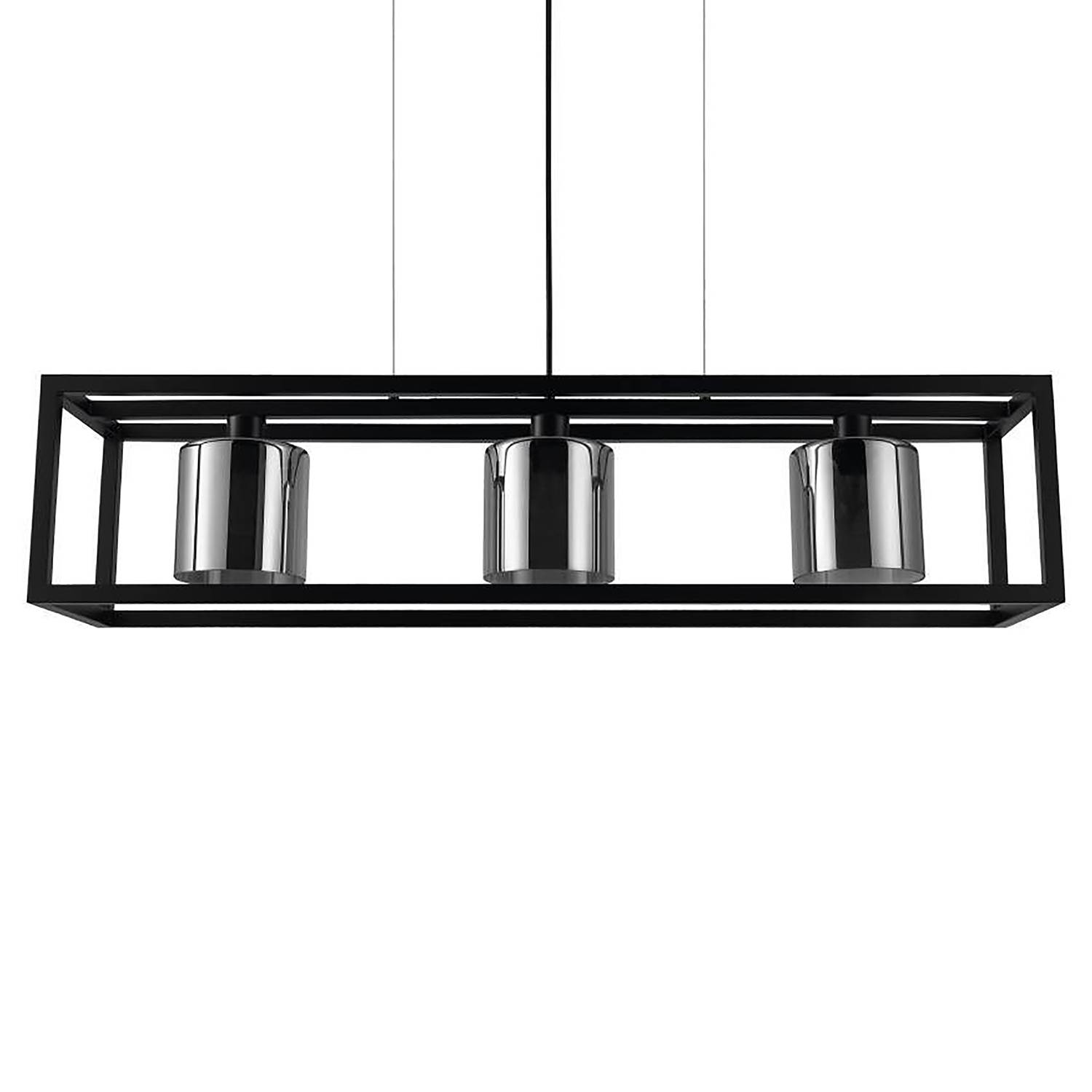 Pendant lamp Brisling smoked glass black