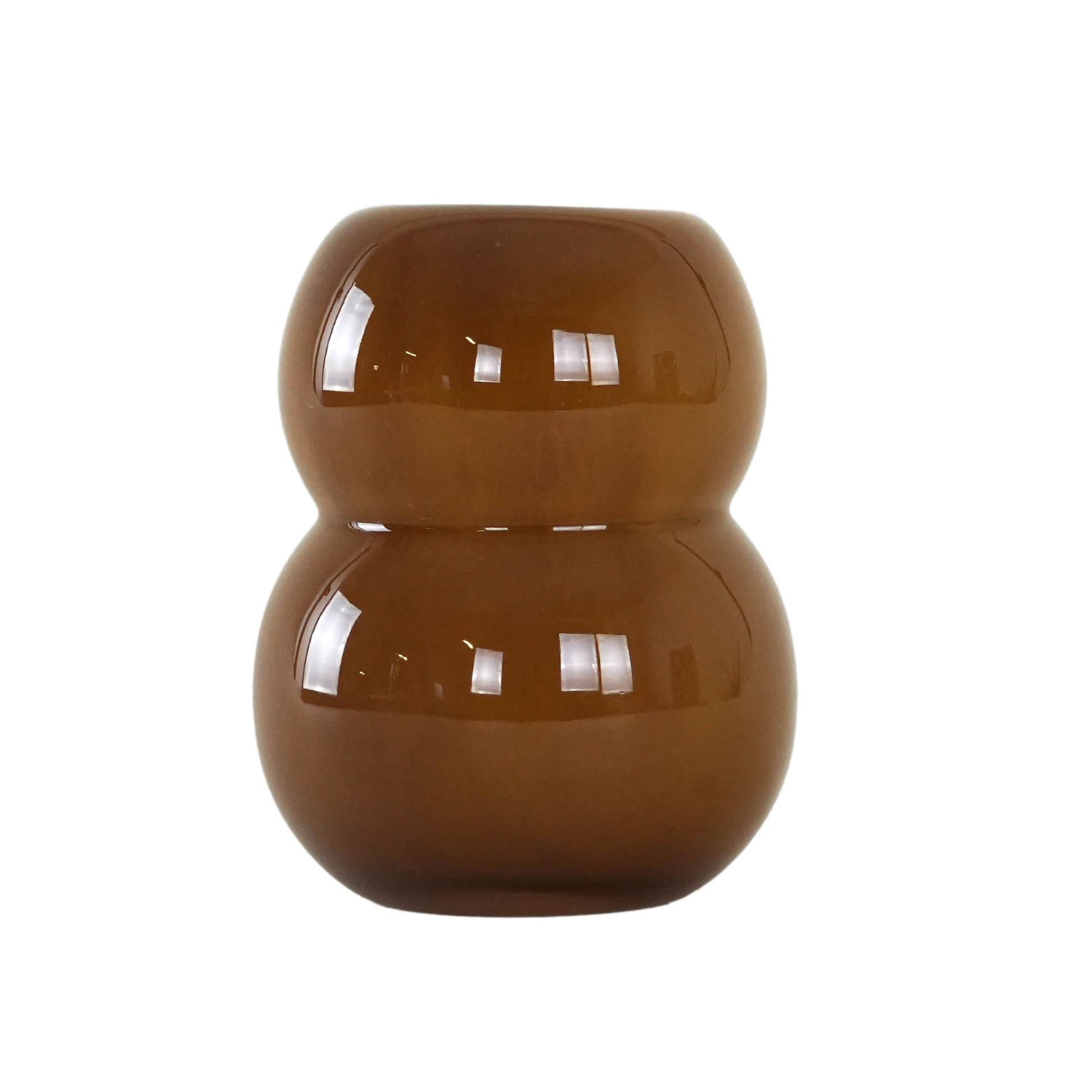Vaso in vetro caramello