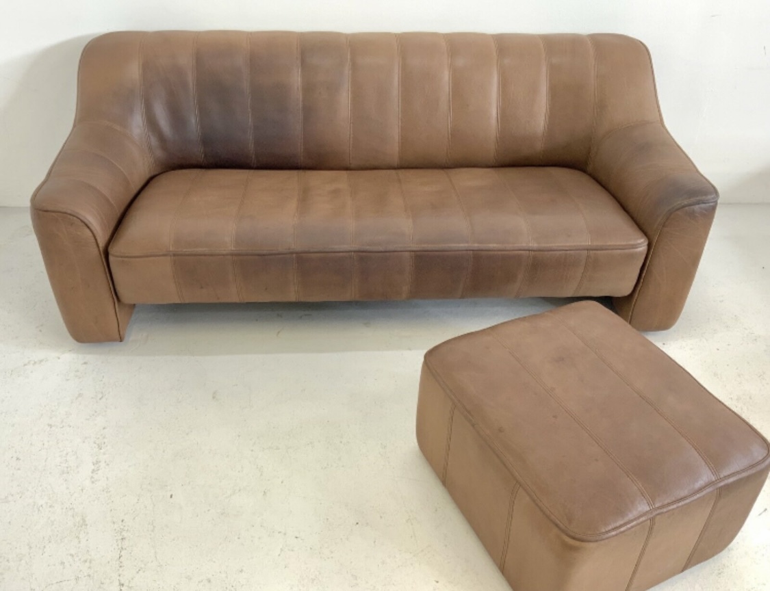 DS-44 Sofa 3-Sitzer & Hocker Leder Braun