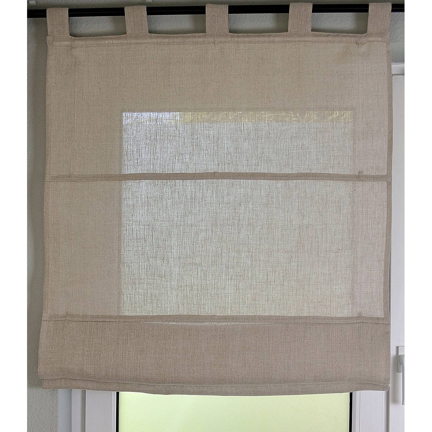 Raffrollo Metis II Leinen Beige 80 x 140 cm