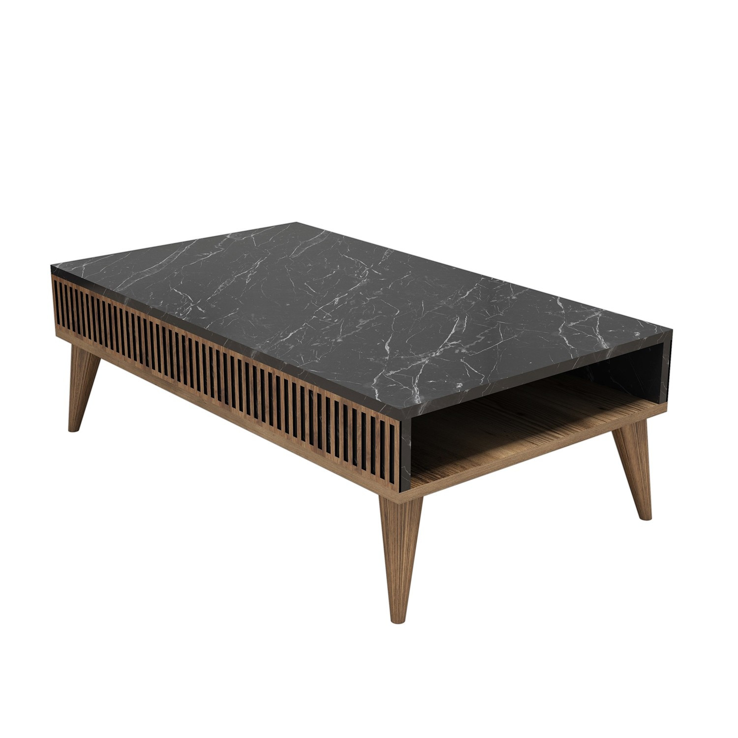 Milan Coffee table walnut brown black