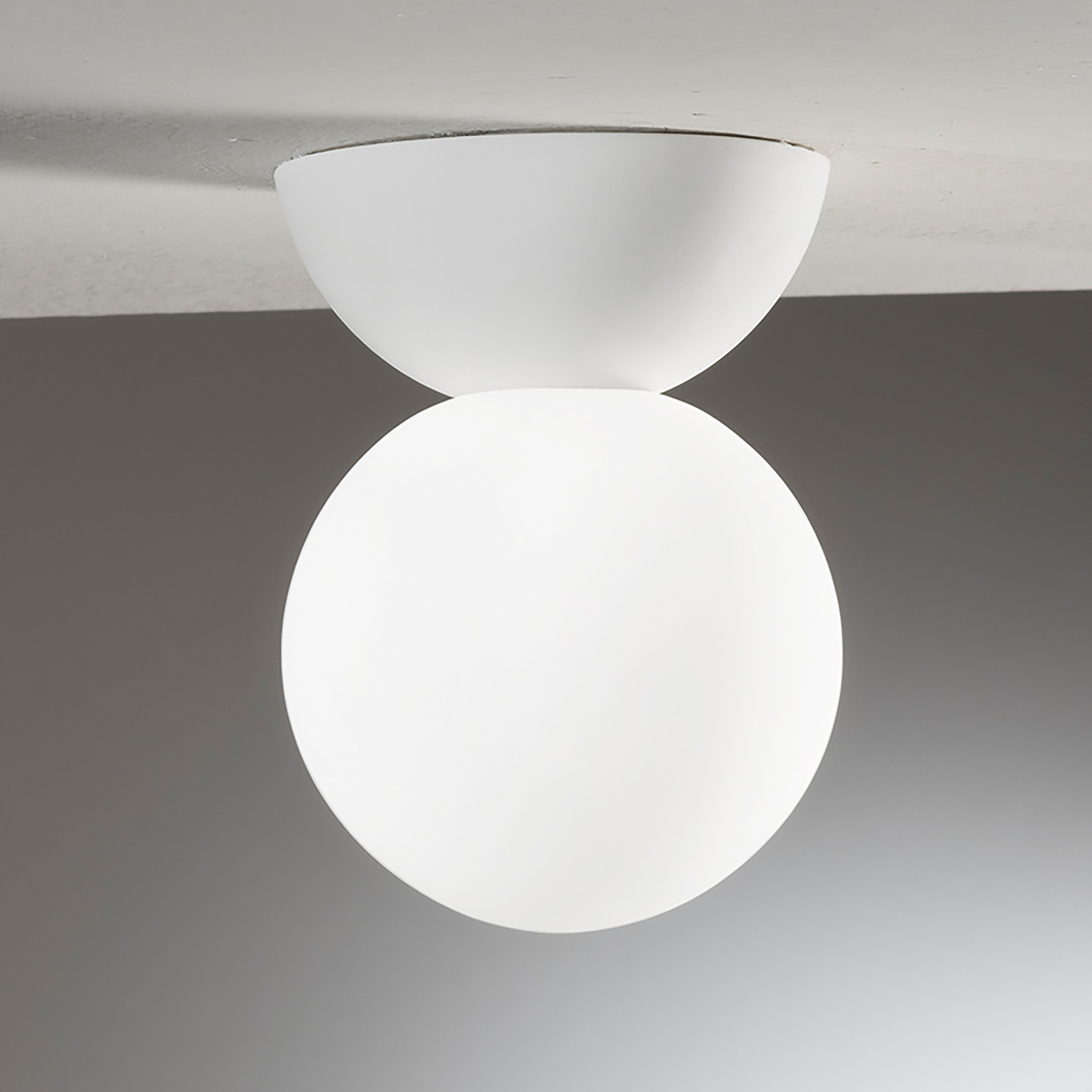 Ceiling light Kiss 1-light acrylic glass plaster