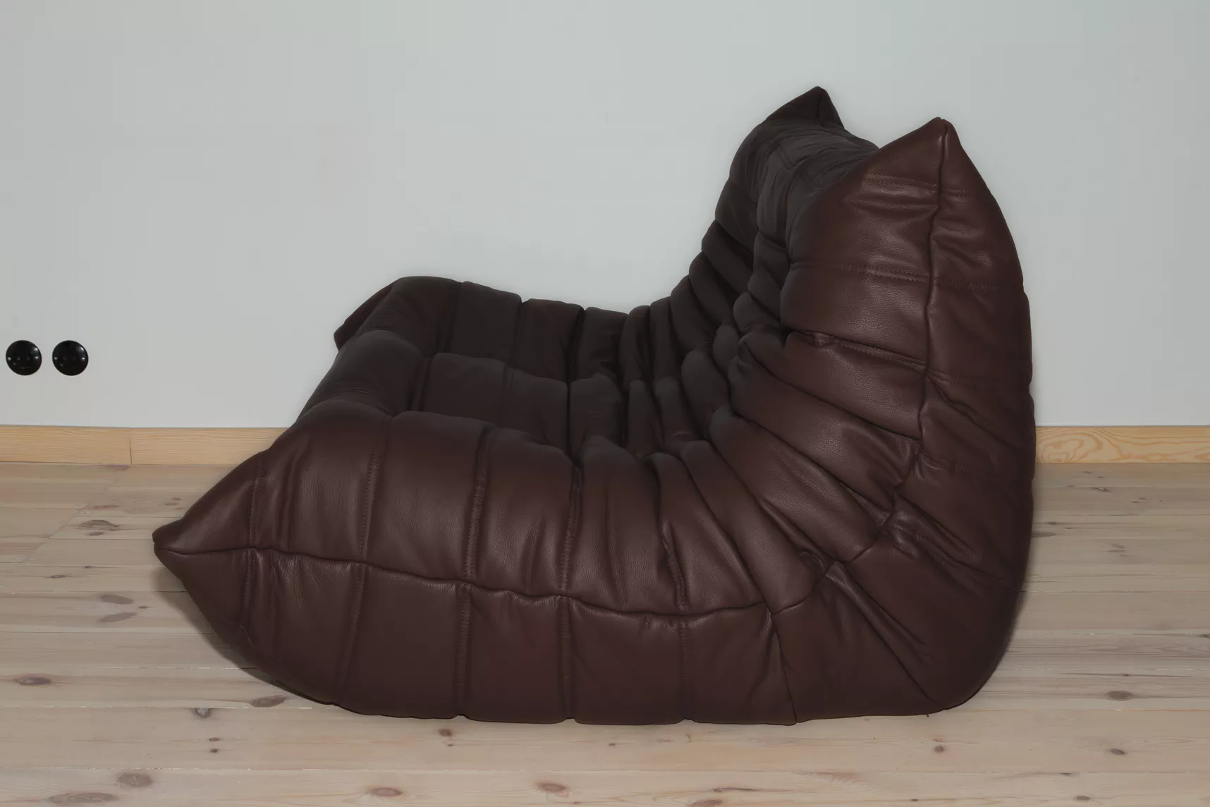 Divano Togo 2 posti pelle Madras marrone