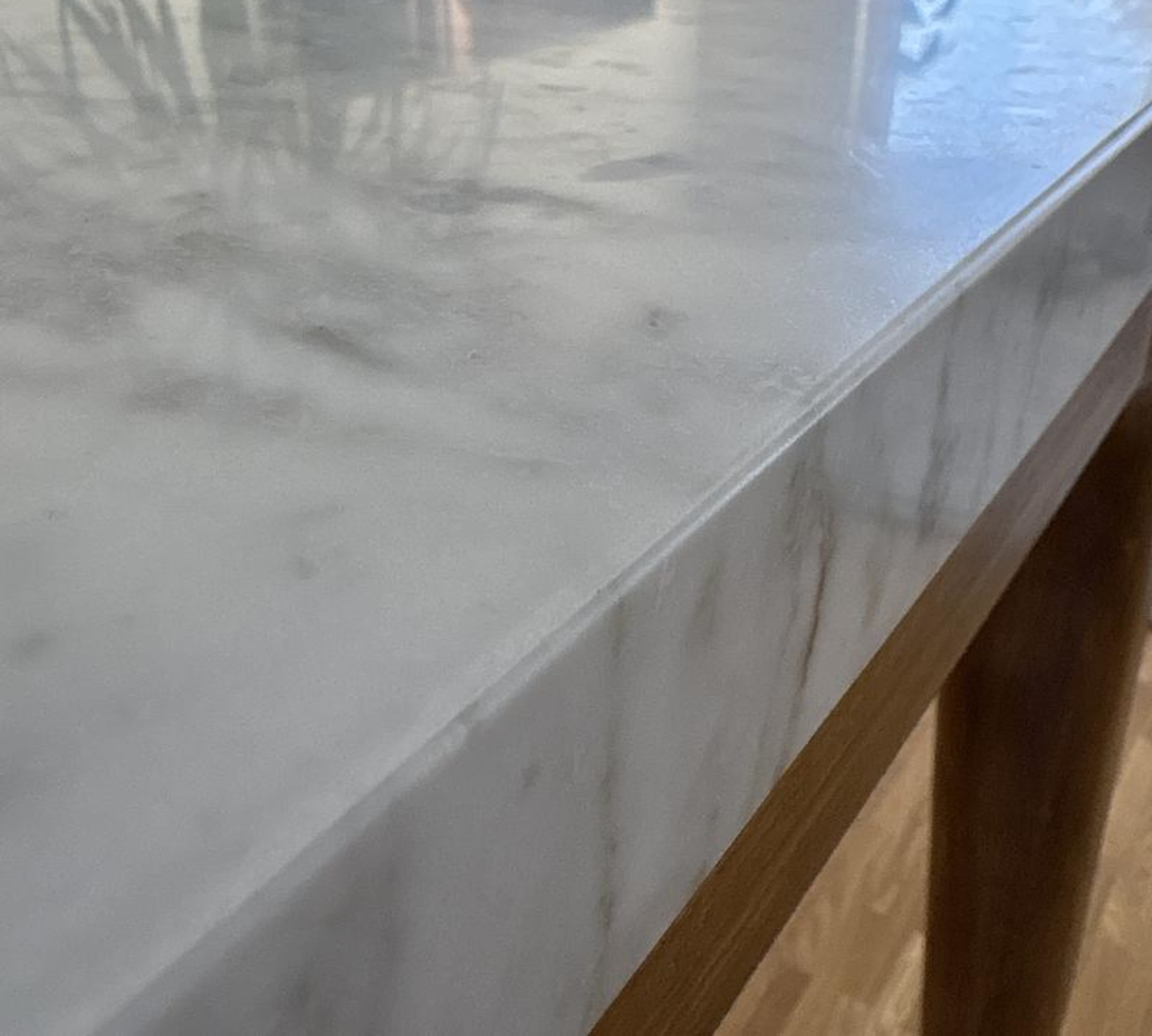 Rechteckiger Tisch Marmor Eichenholz