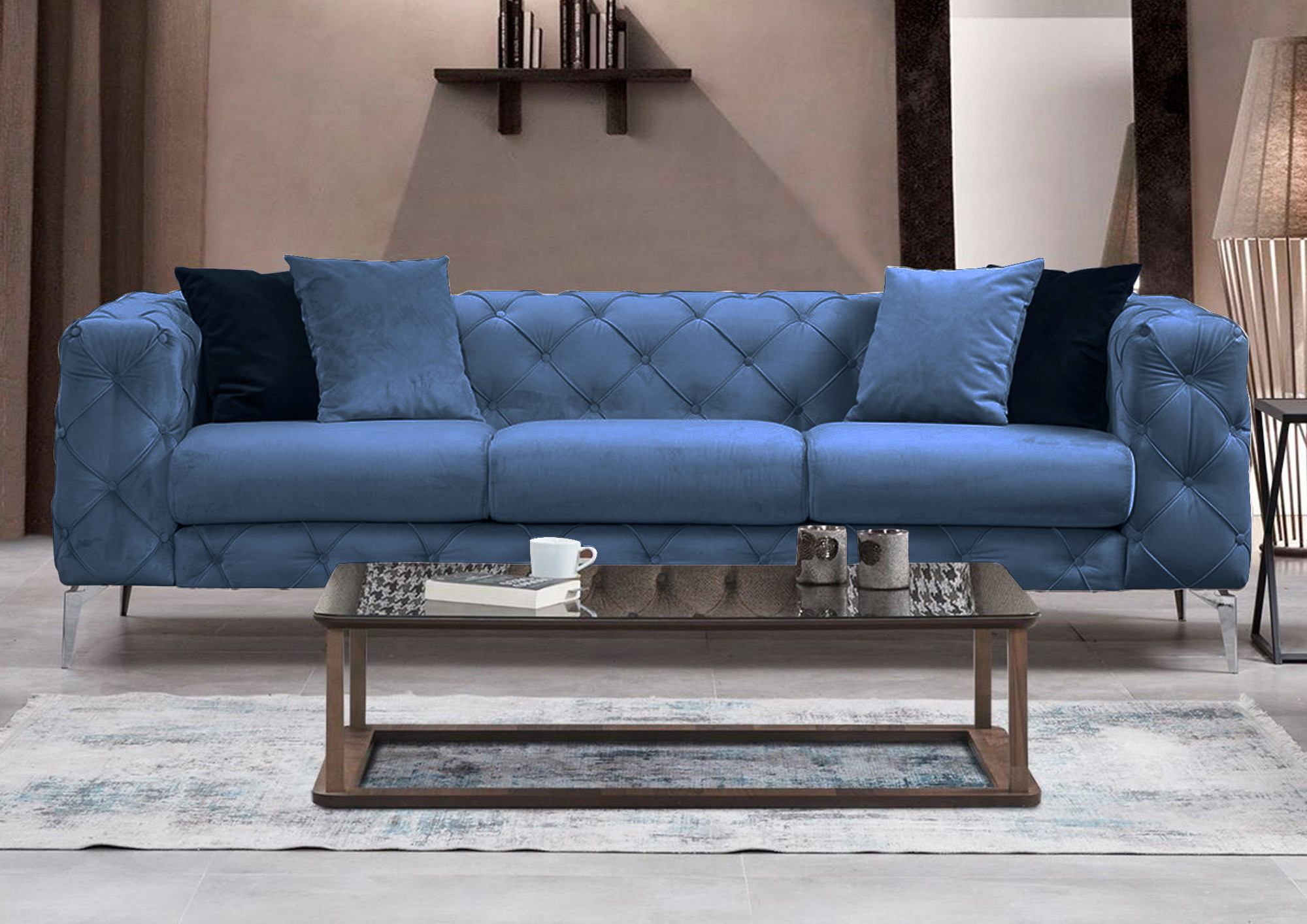 Como Sofa 3-Sitzer Blau