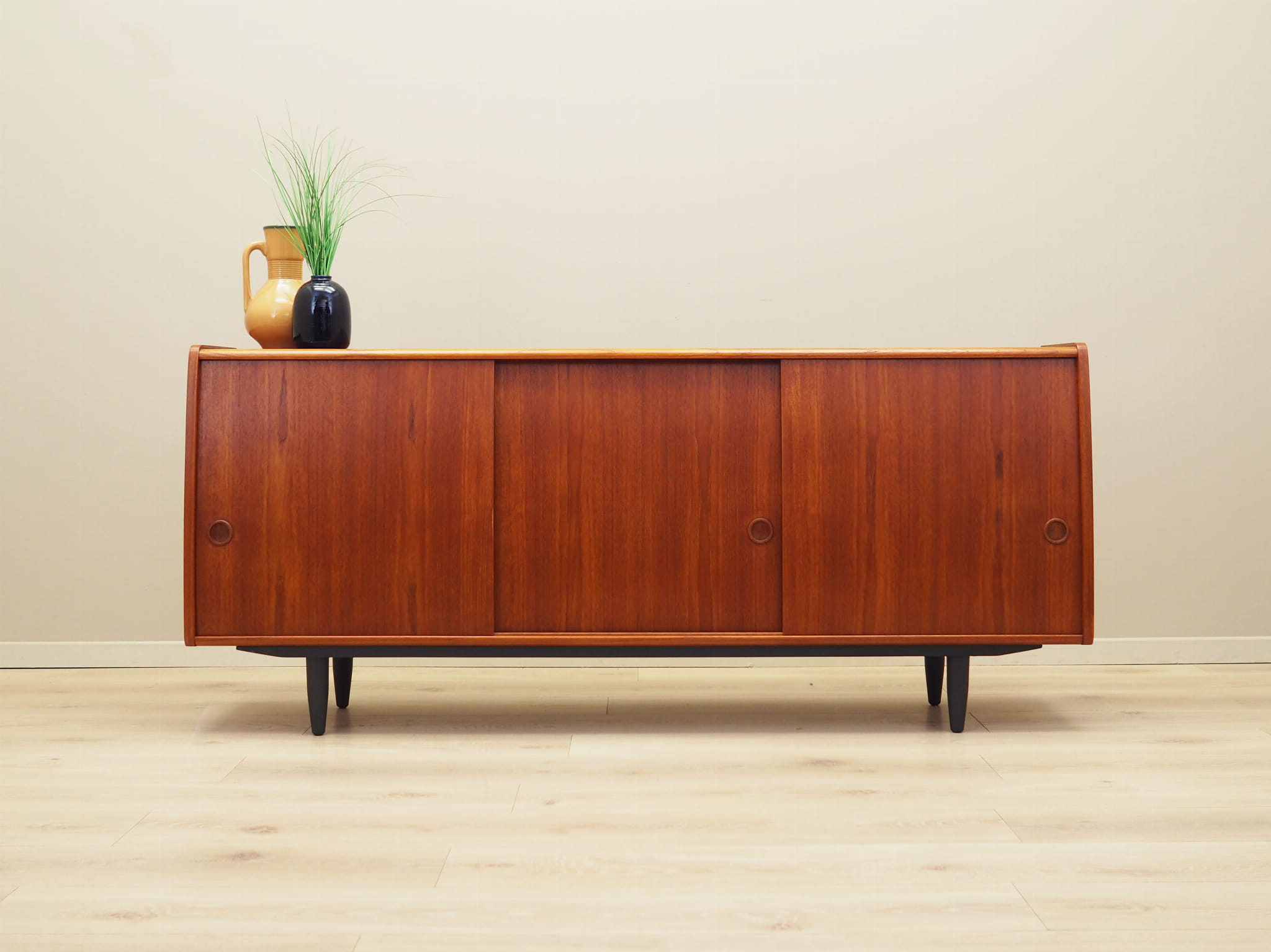 Vintage Sideboard Teakholz Braun 1970er Jahre