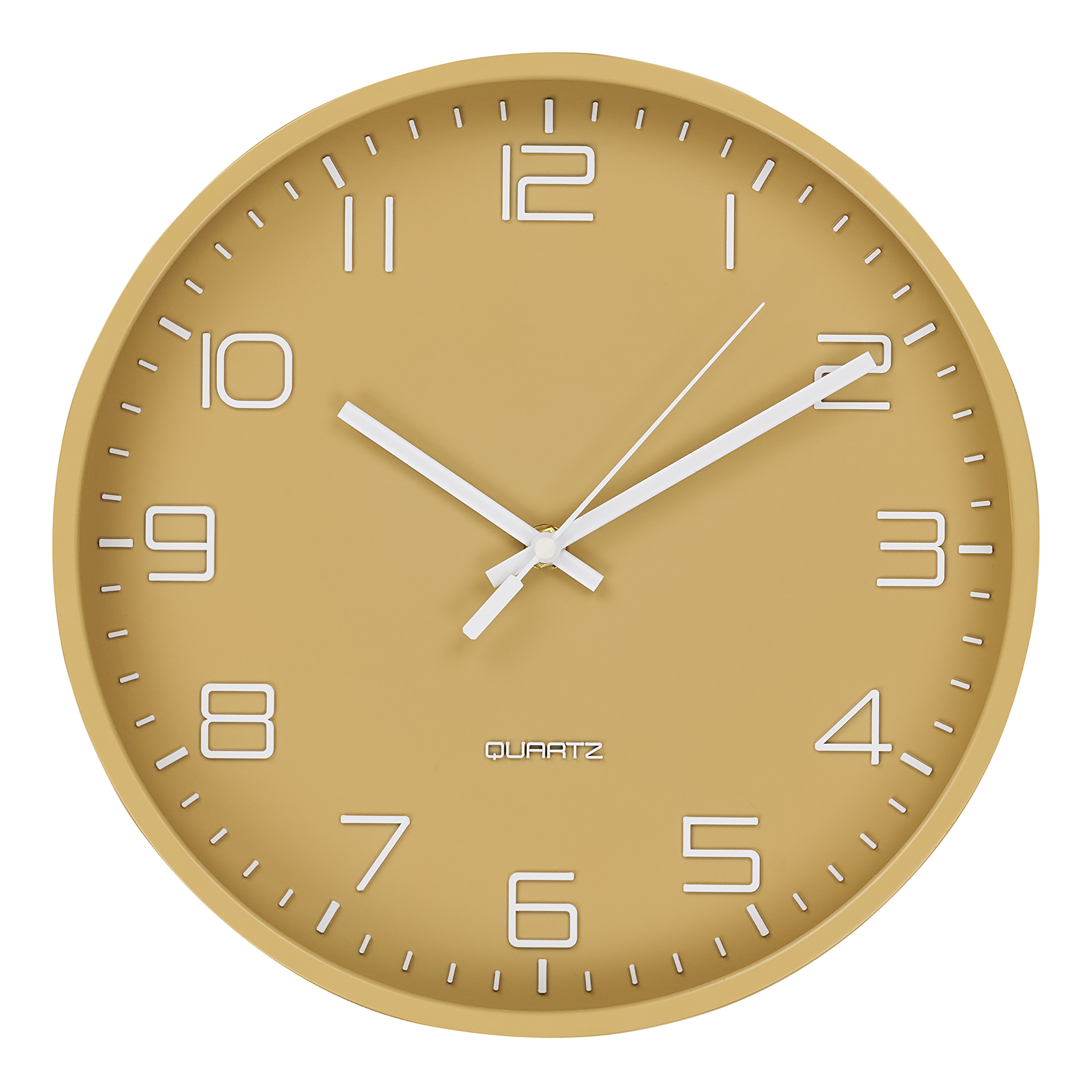 Rosolini Wanduhr Klarglas Orange