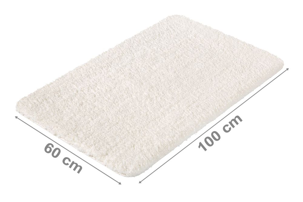 Flauschige Hochflor Badematte Creme