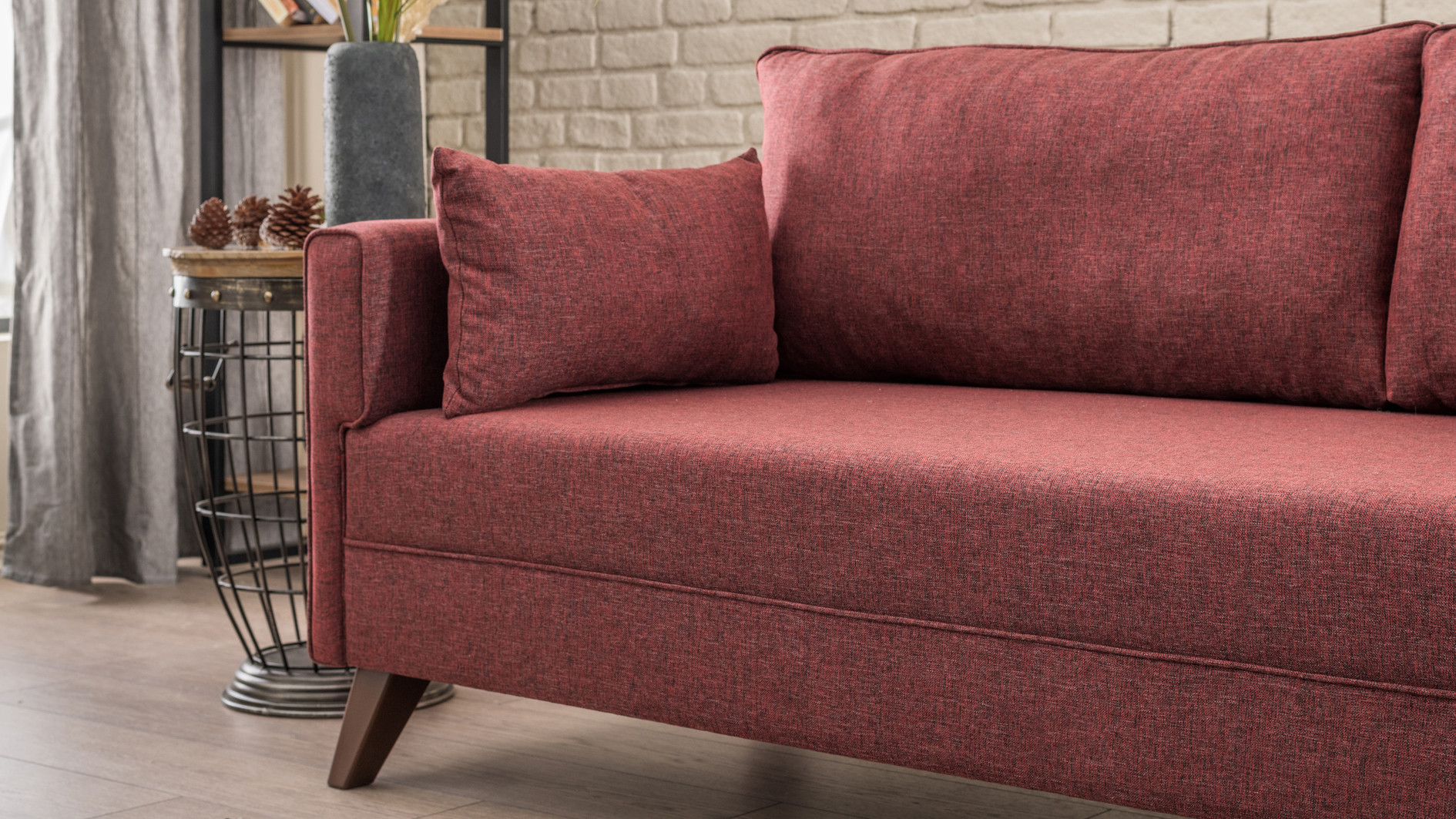 Bella Sofa Récamiere Rechts Rot