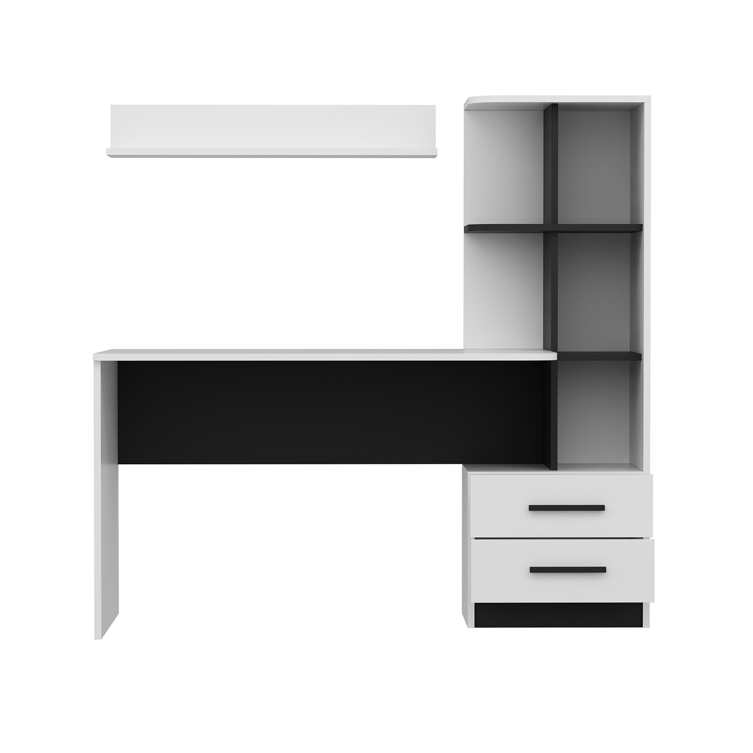 Alaska Desk Wood Veneer White Black