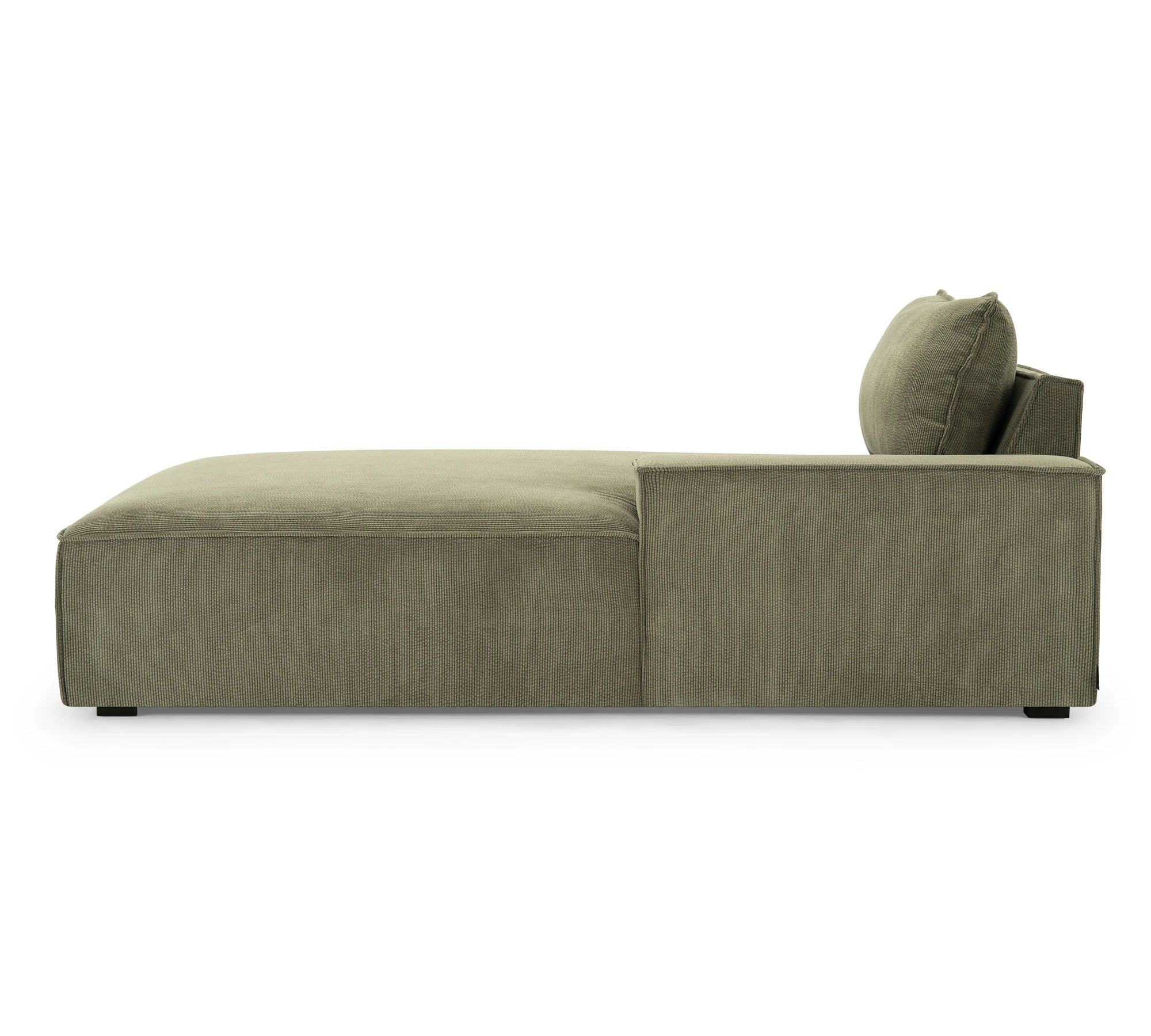 Daphne 1-seater chaise longue right-hand Free Sage
