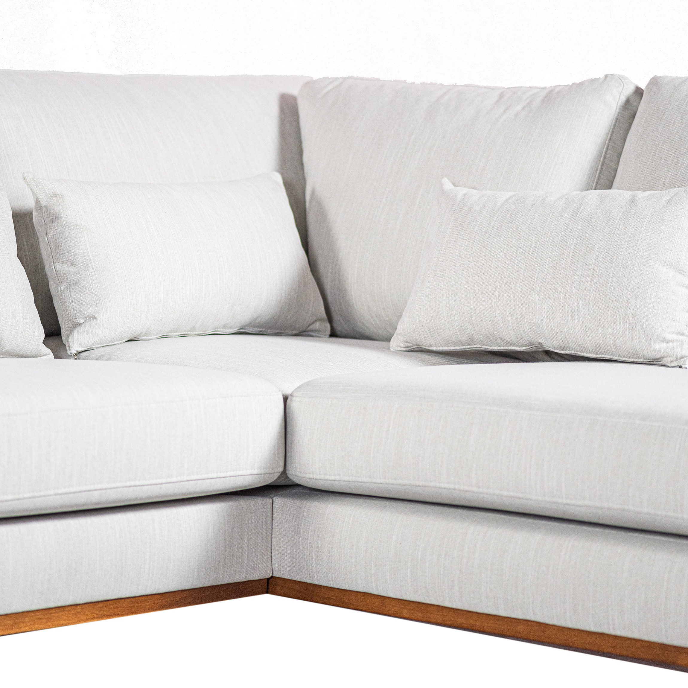 Ecksofa Japandi 3-Sitzer Rechts Beige
