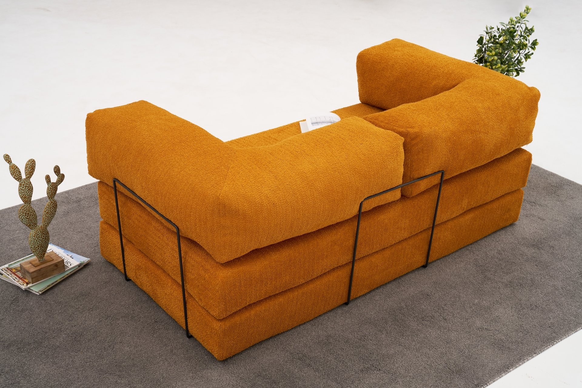 Comfort Schlafsofa 2-Sitzer Orange