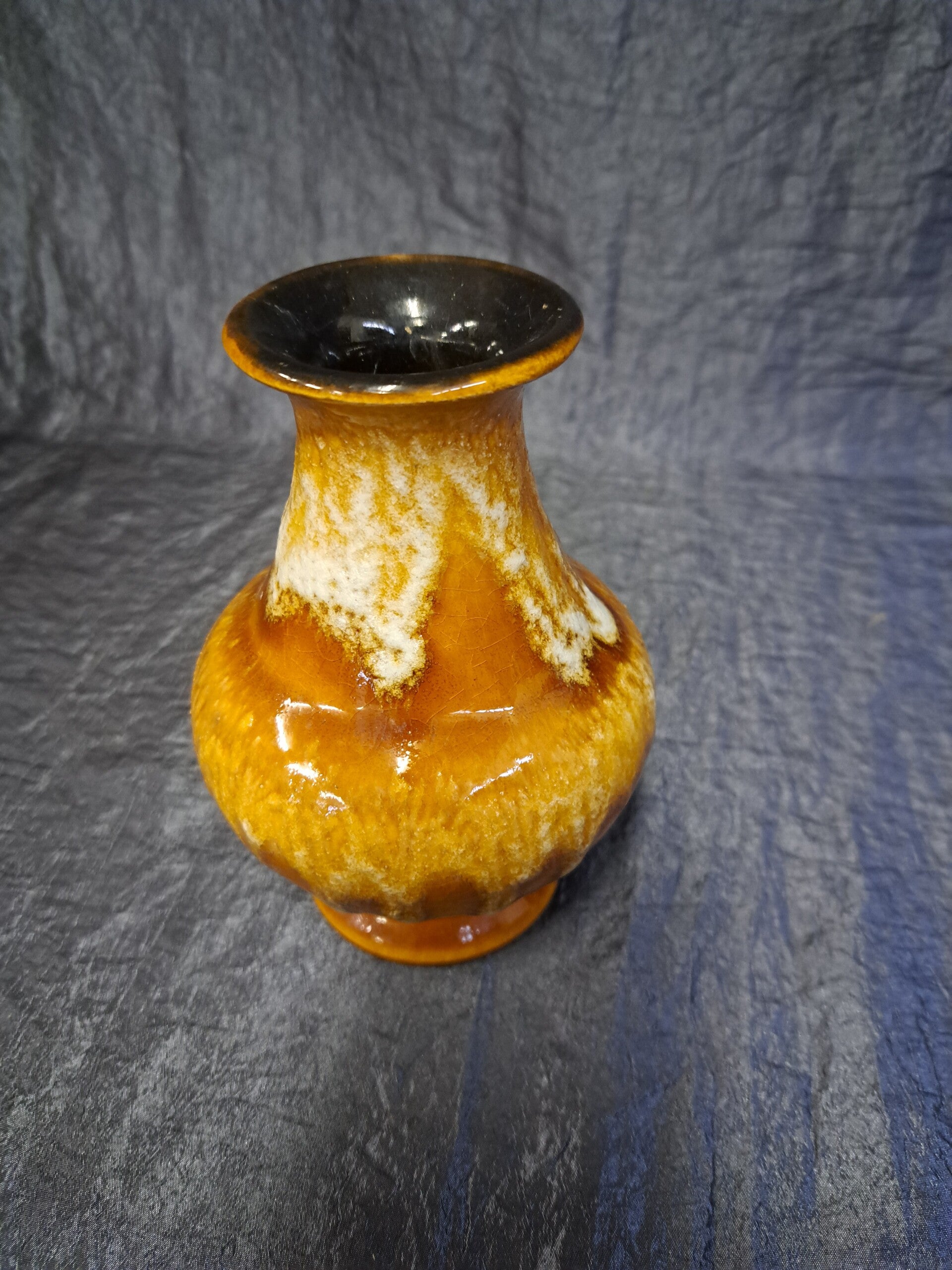 Vintage Vase Keramik Braun 