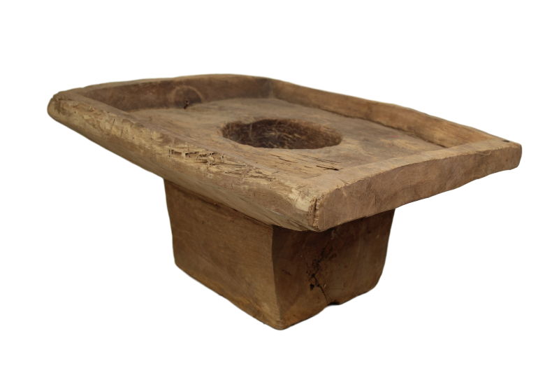 Dekorative Lumpang Teakholz Braun