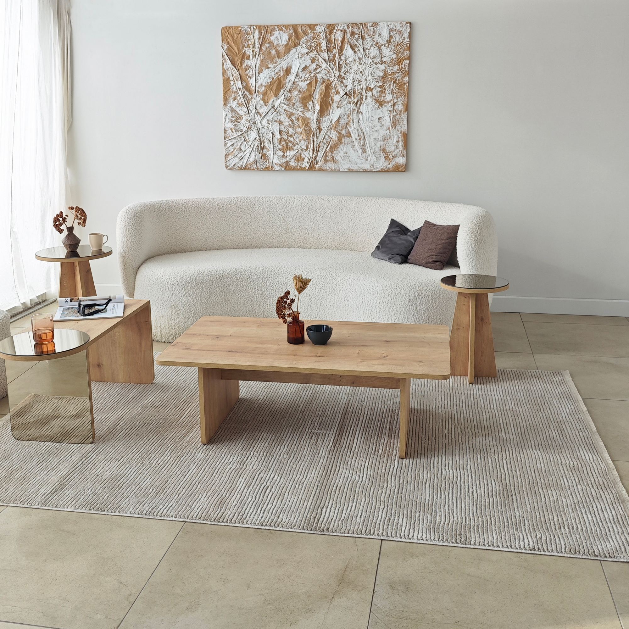 Luna 4 Table Set of 4 Sapphire-Oak