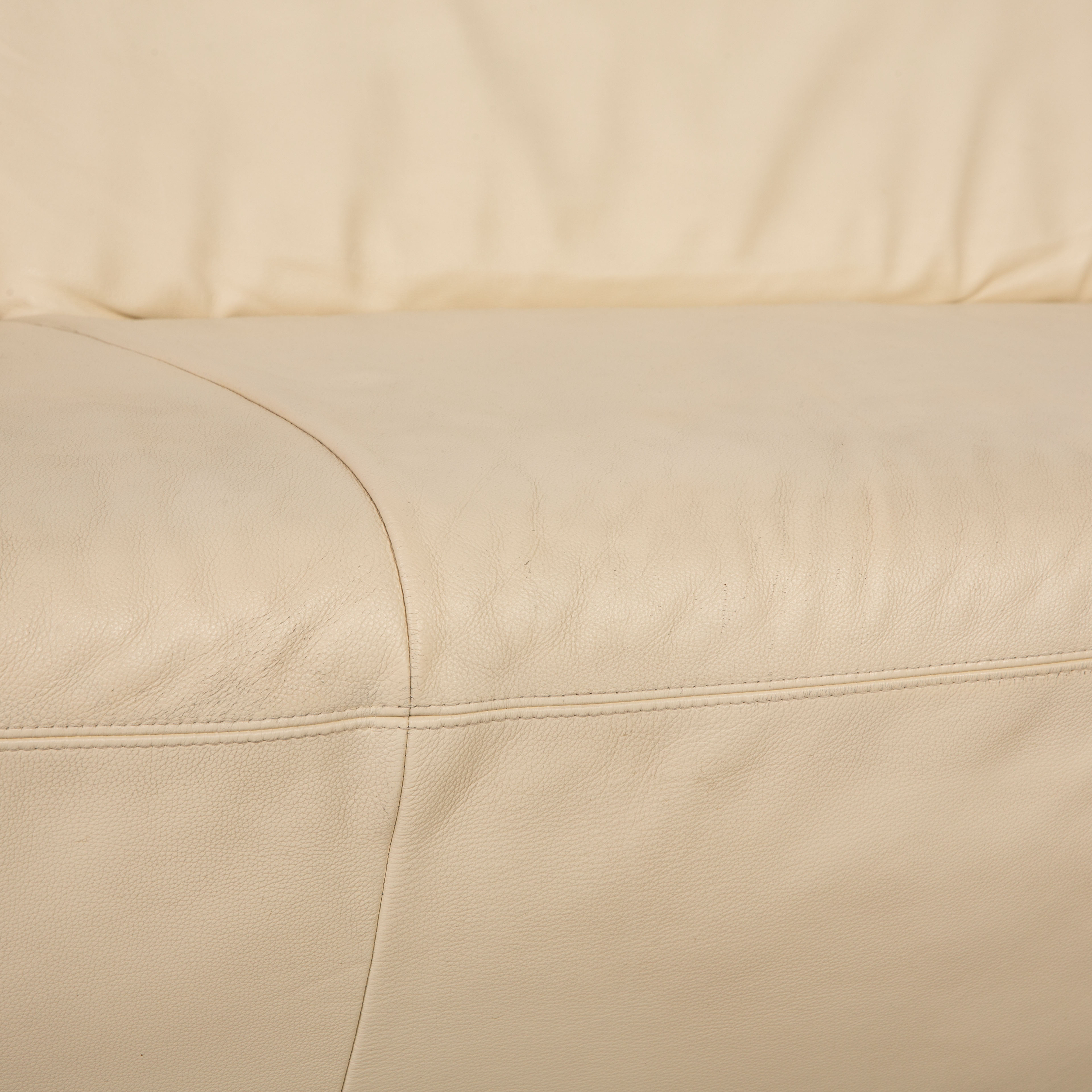 Avanti Ecksofa Leder Creme
