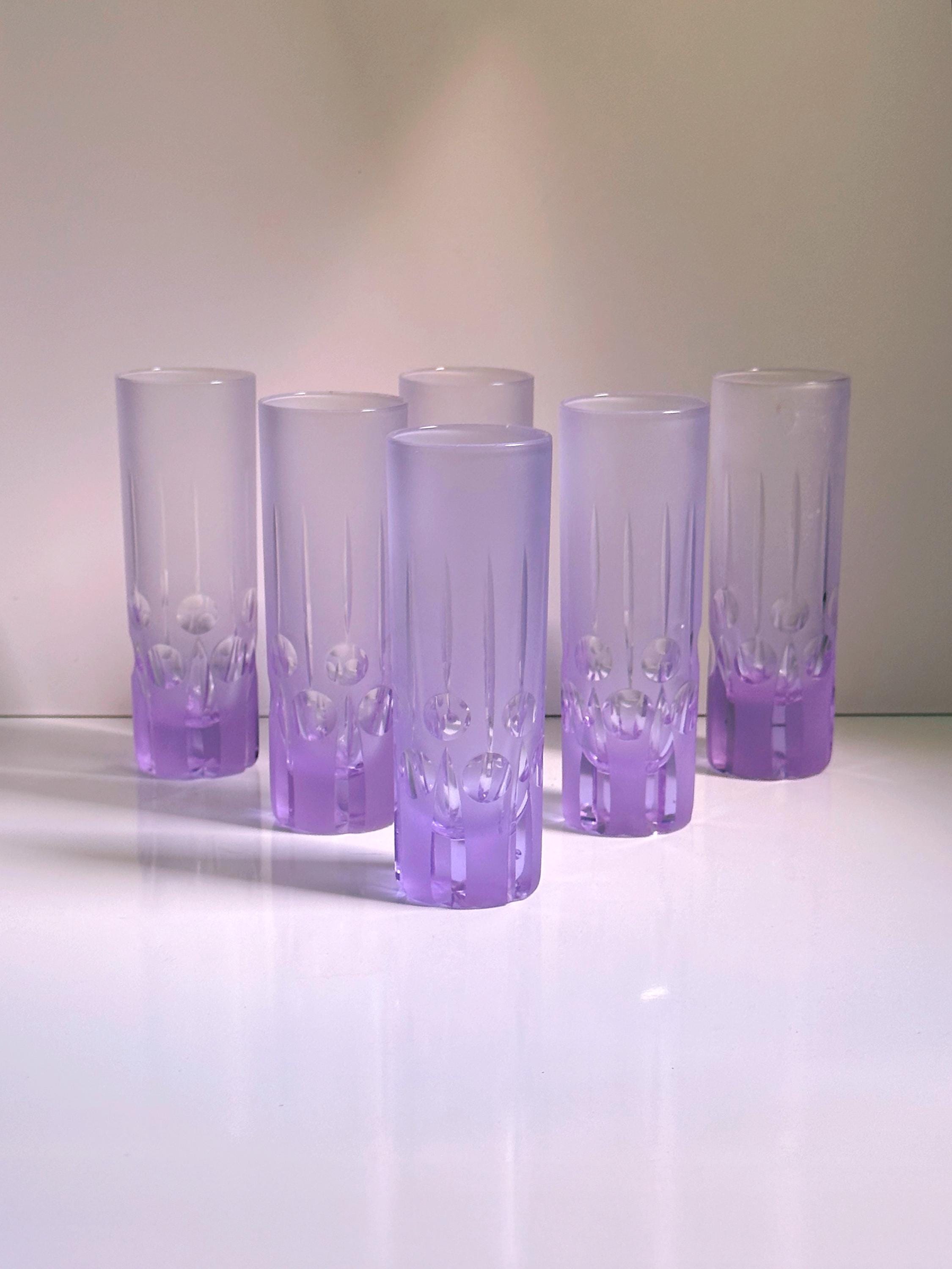 6x Vintage Drinking Glasses 1970s