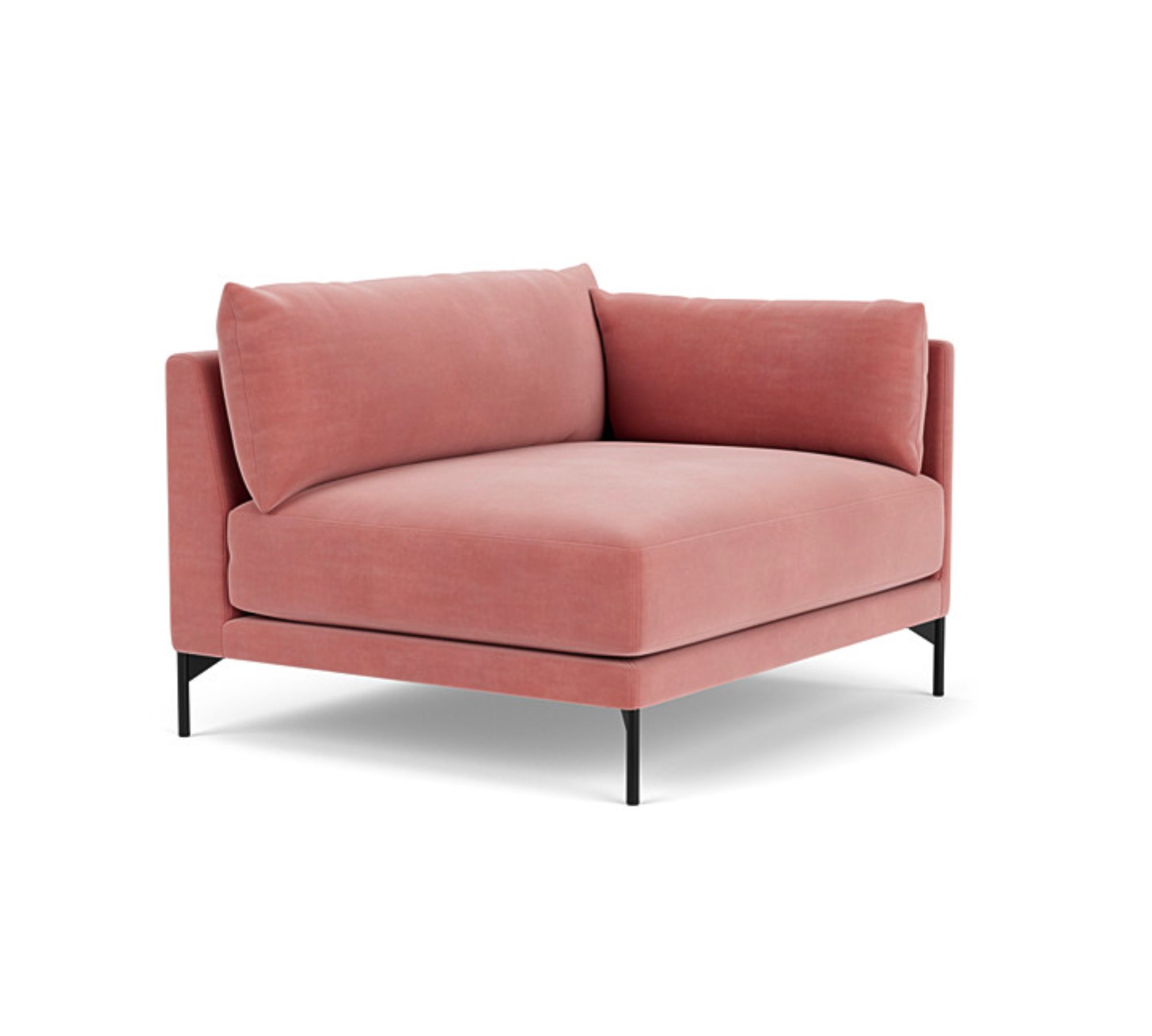 Vincent 1-Sitzer Modul Rechts Velour Lux Vintage Rosa