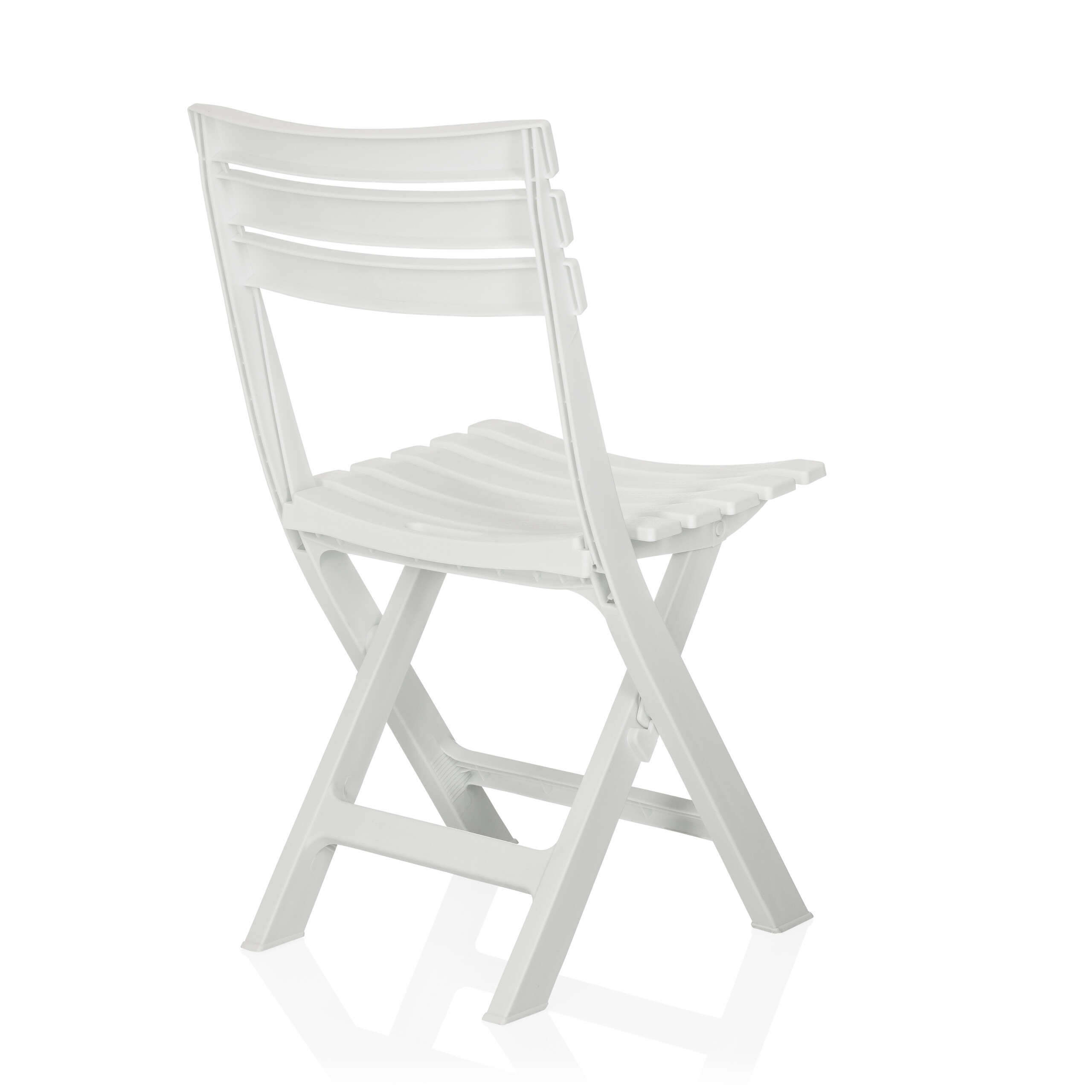 Garden chair / Folding chair TRAVANO plastic white hjh LIVING
