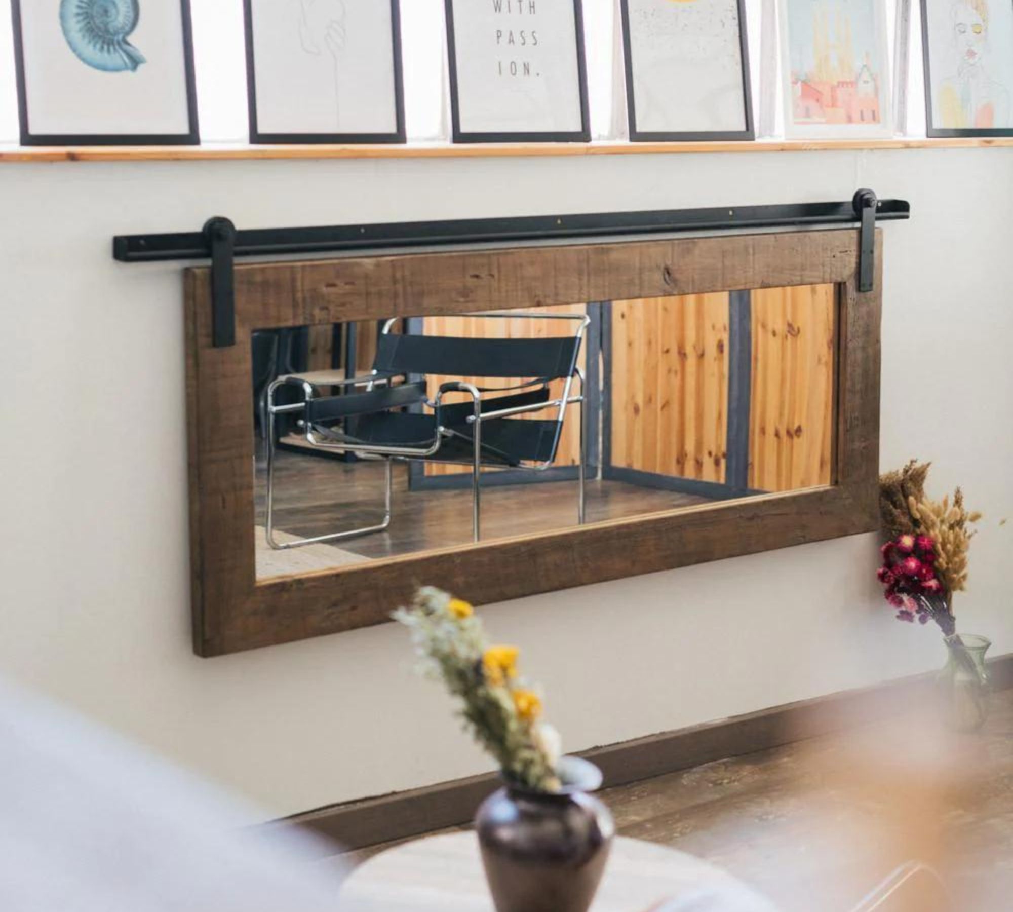 Arlet Spiegel Holz Metall Nussbaum