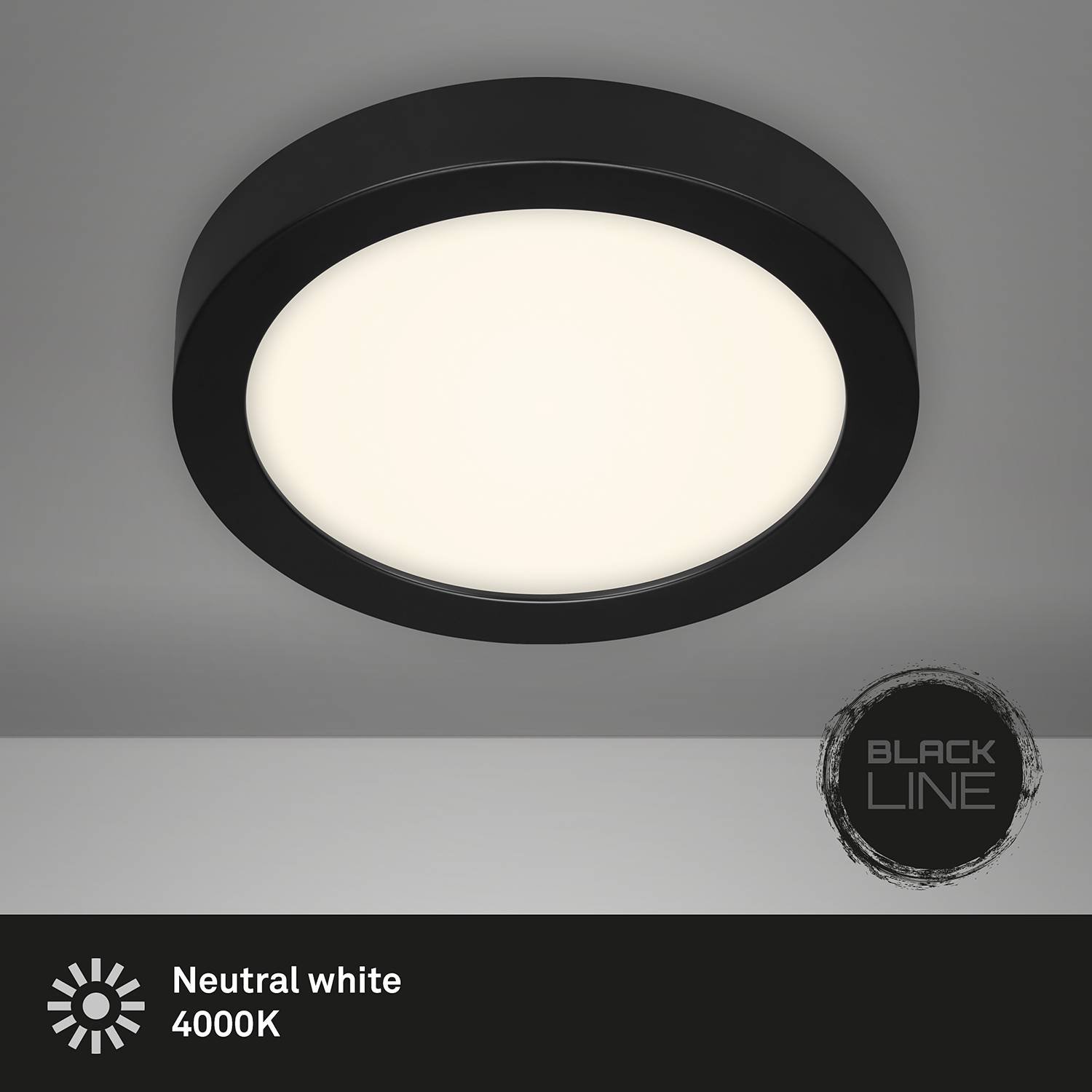 LED-Deckenleuchte Schwarz