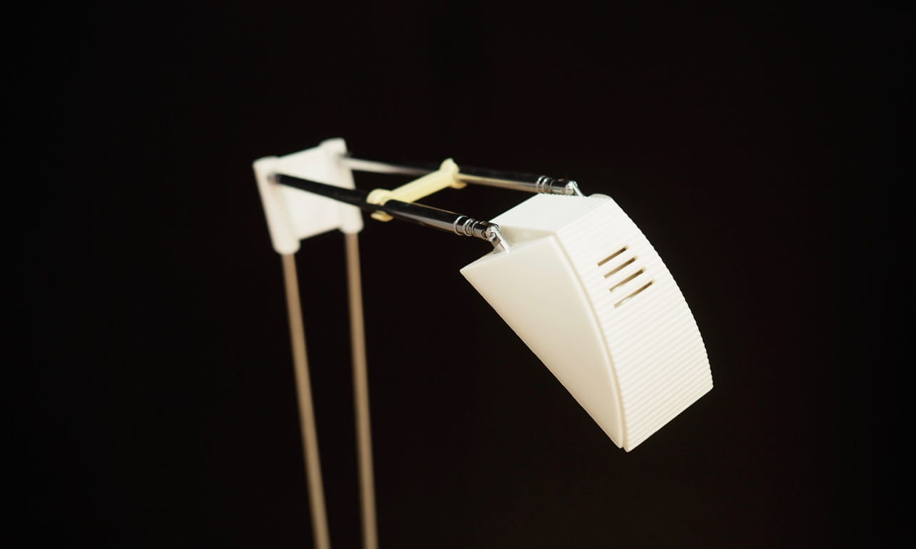 Vintage floor lamp Metal Plastic White 1970s