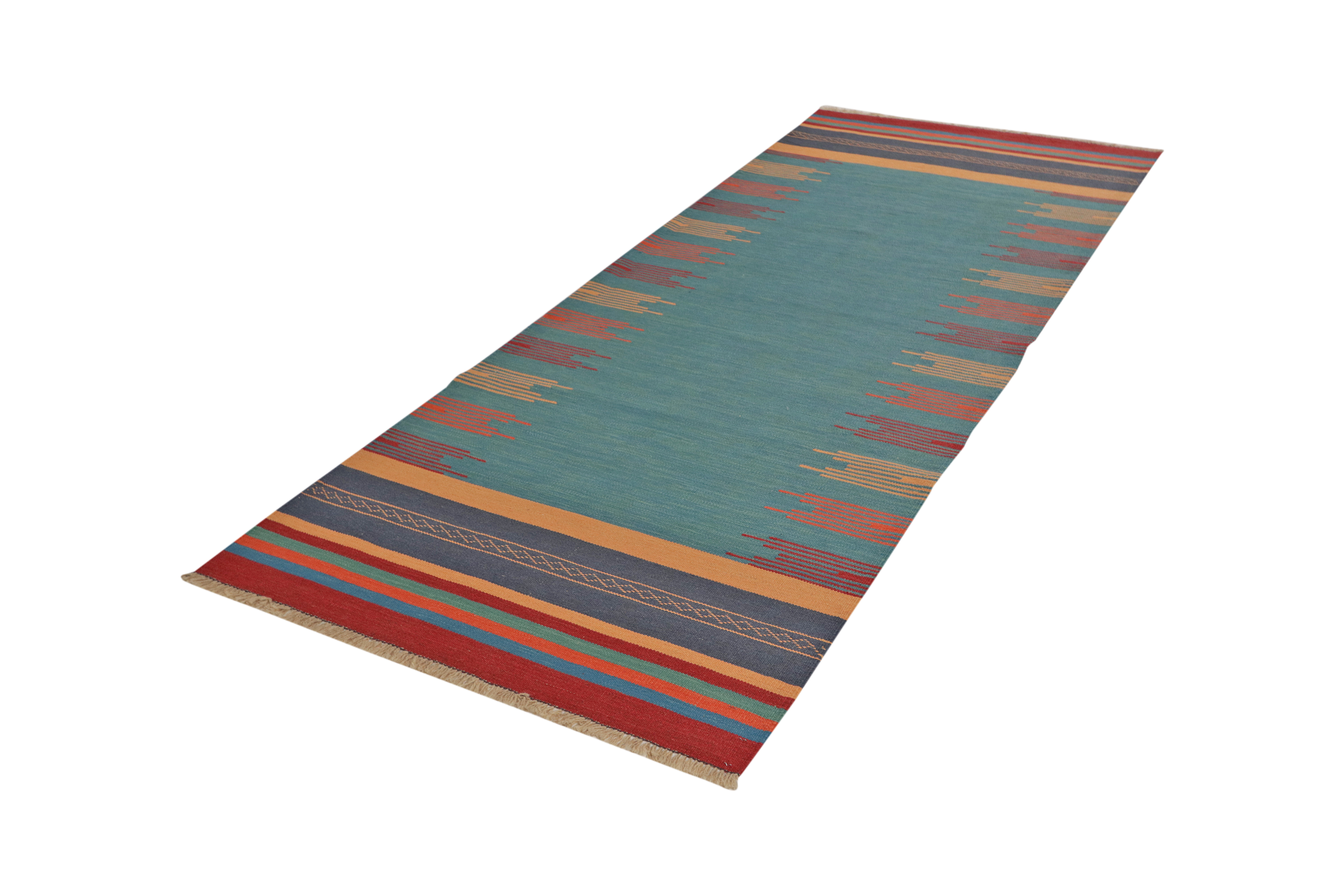Kilim Gashgai Teppich Blau