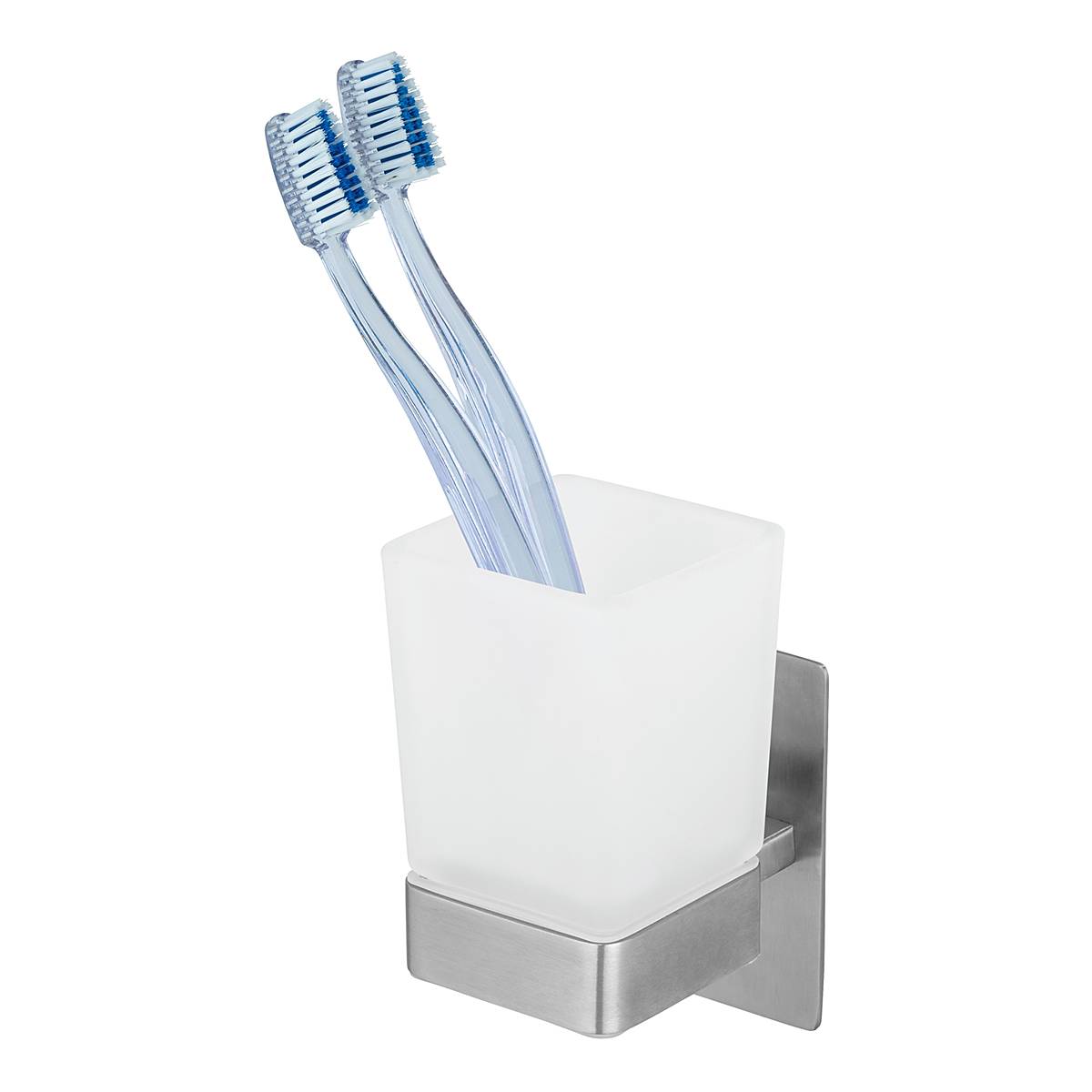 Toothbrush holder Genova Stainless steel Glass Matte Silver